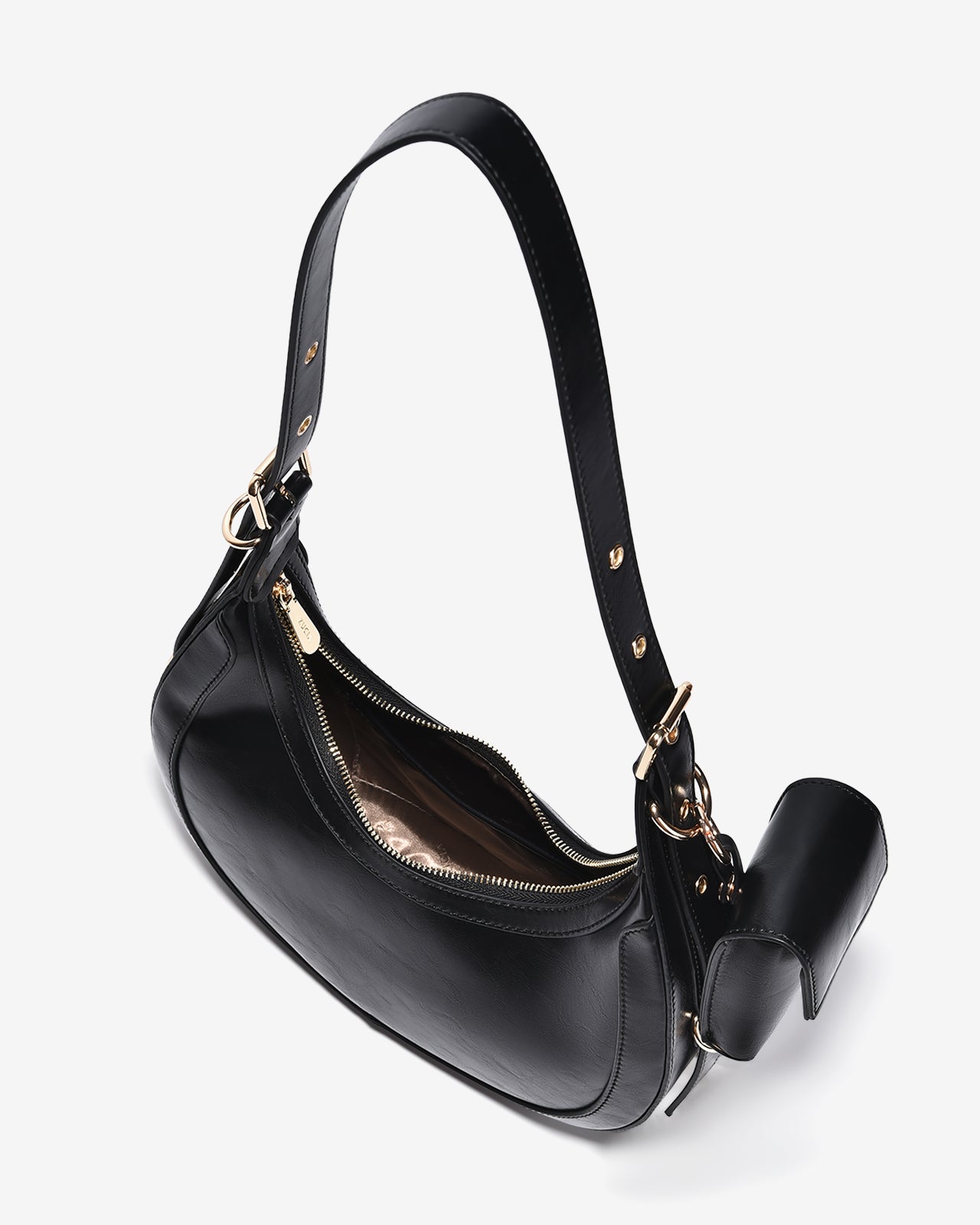 Túi Xách Tay Đeo Chéo Dáng Lưỡi Liềm Zucia L'amant N11-JC17-Đen Color1