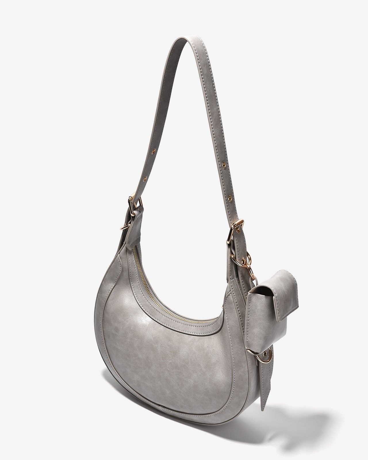 Túi Xách Tay Đeo Chéo Dáng Lưỡi Liềm Zucia L'amant N11-JC17-Xám Color1