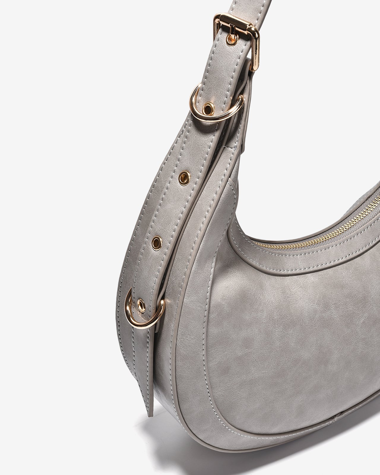 Túi Xách Tay Đeo Chéo Dáng Lưỡi Liềm Zucia L'amant N11-JC17-Xám Color1