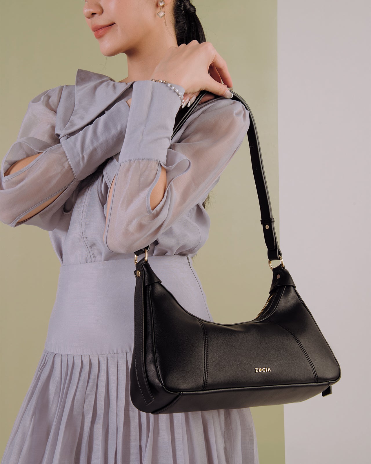 Túi Đeo Vai Hobo Zucia Absolute Beauty N02-JC50-Đen Color1