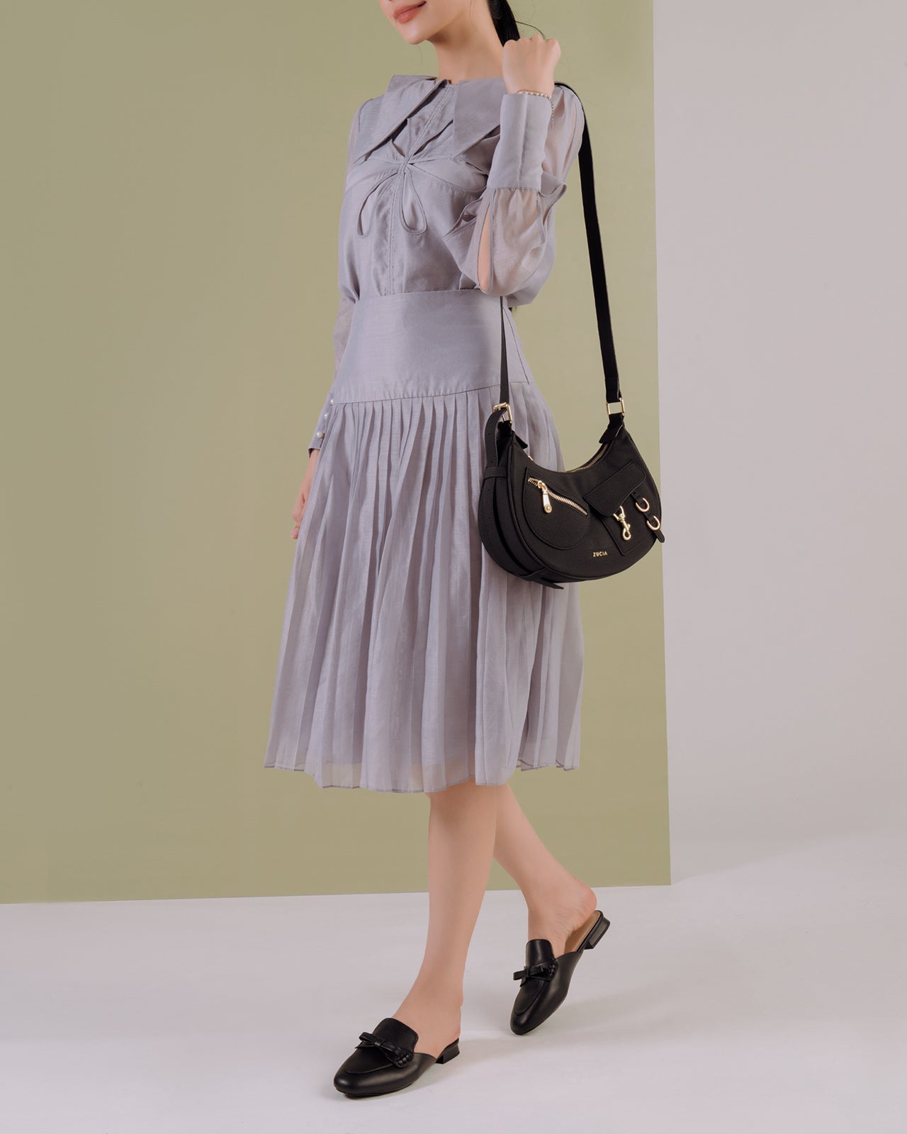 Túi Đeo Vai Hobo Zucia Absolute Beauty N03-JC51-Đen Color1