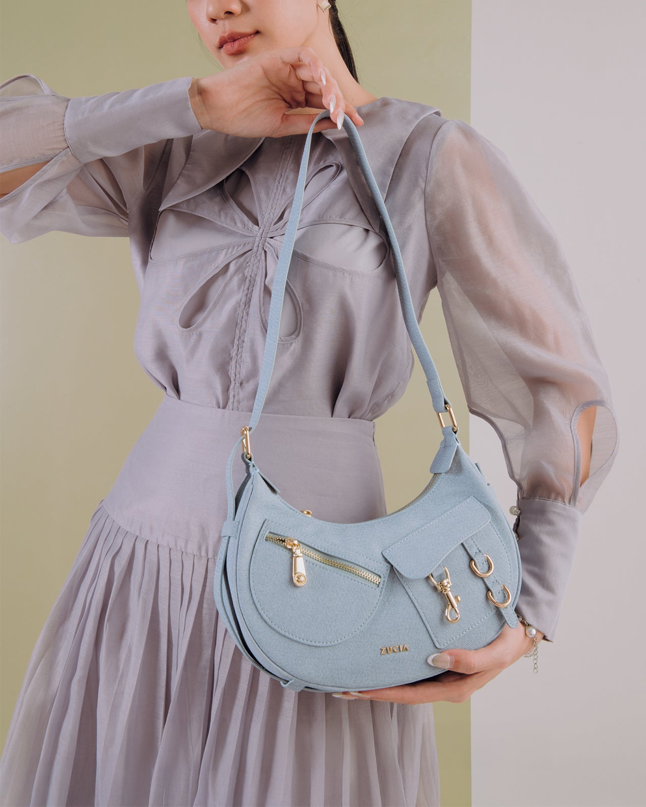 Túi Đeo Vai Hobo Zucia Absolute Beauty N03-JC51-Xanh Color1