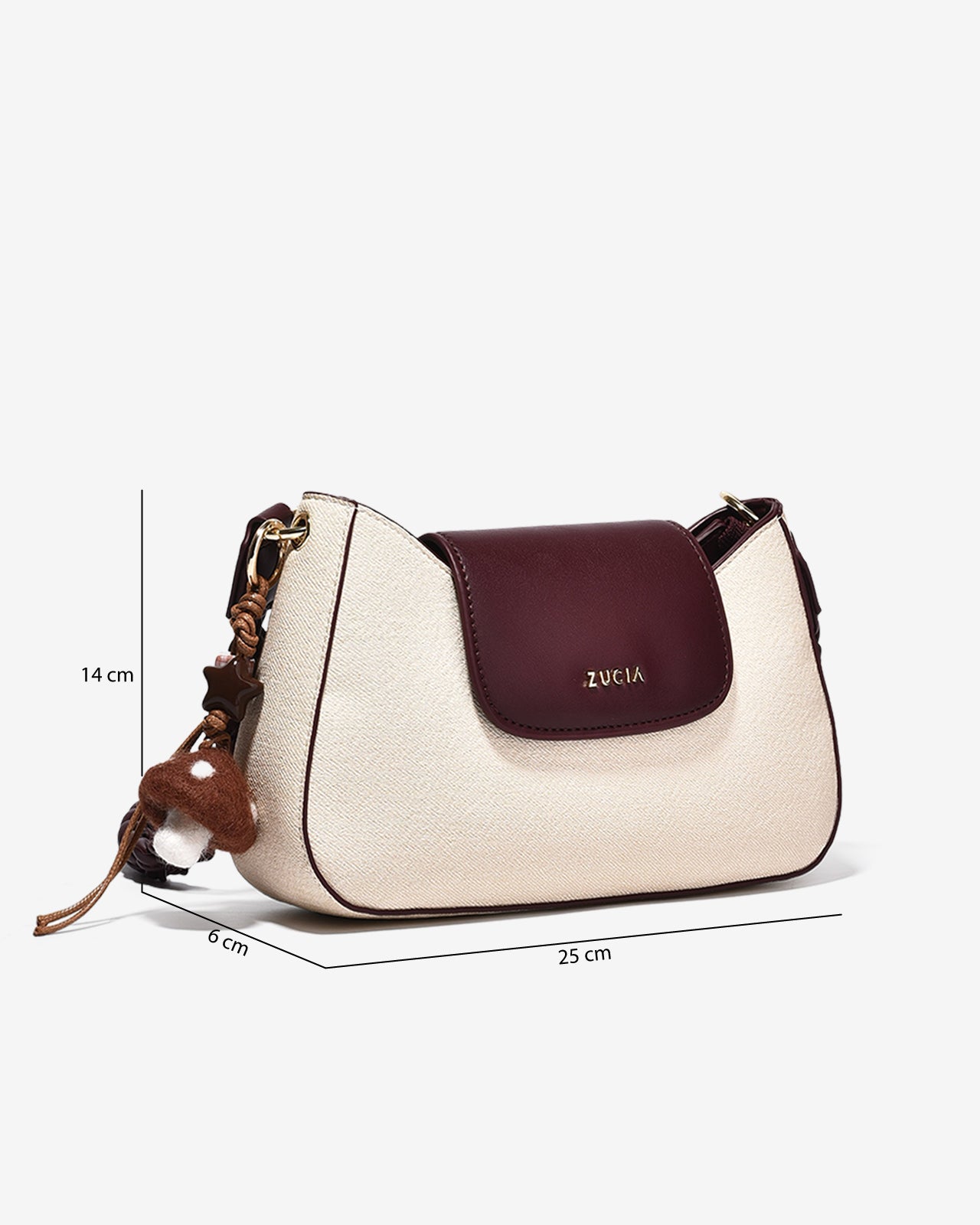 Túi Đeo Vai Mini Flap Zucia Absolute Beauty N06-JC54-Kem Color1