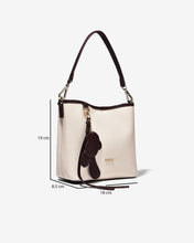Túi Xách Zucia Viền Nâu Phối Charm Urban Muse N09-JC80Kem Color1
