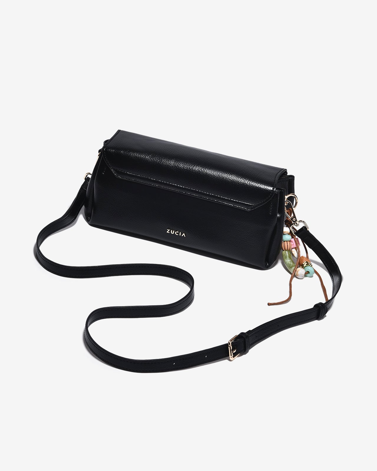 Túi Đeo Vai Zucia Phối Charm Boho Modern Divine N23-JC84Đen Color1