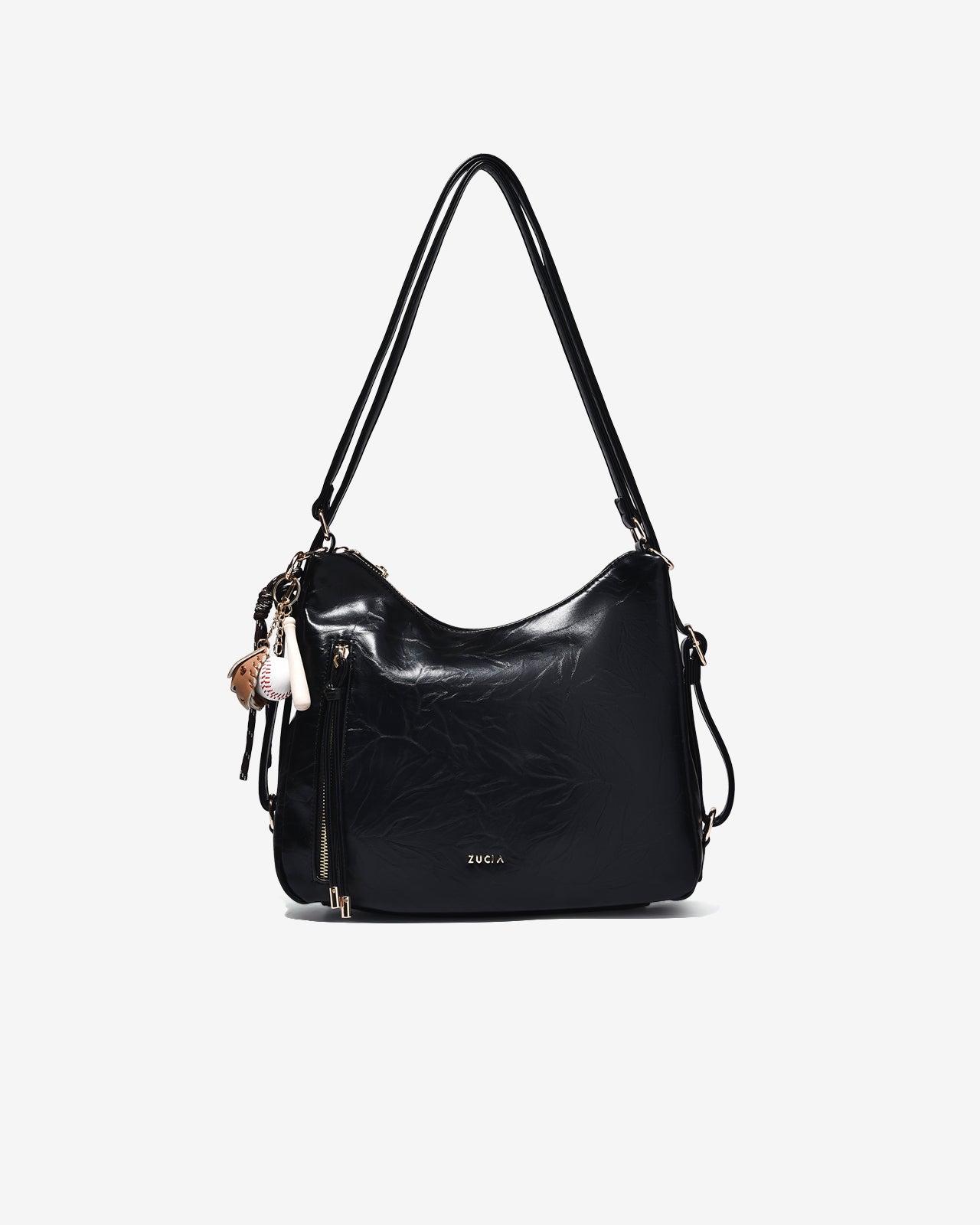 Túi Đeo Chéo Phối Charm Zucia Urban Muse N17-JC88Đen Color1First