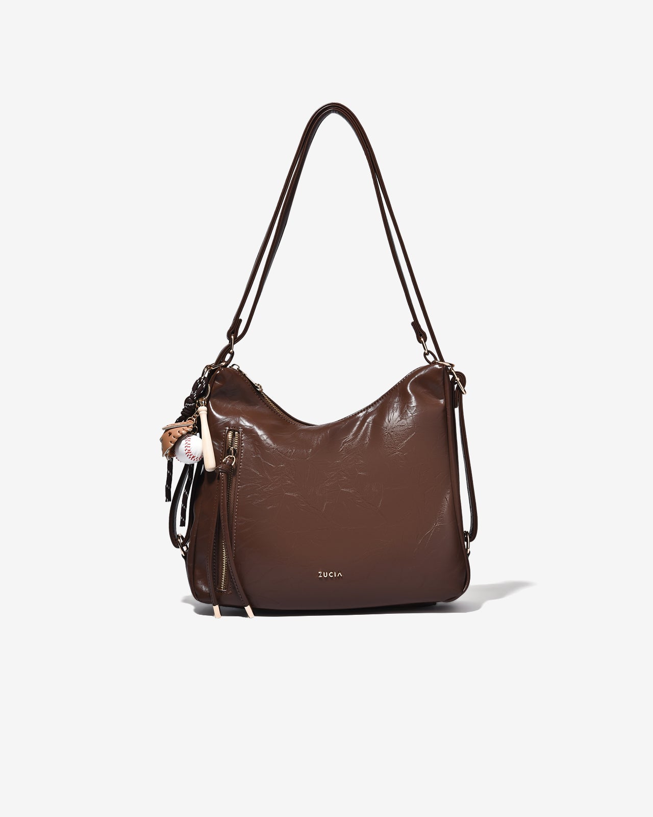 Túi Đeo Chéo Phối Charm Zucia Urban Muse N17-JC88Nâu Color1First