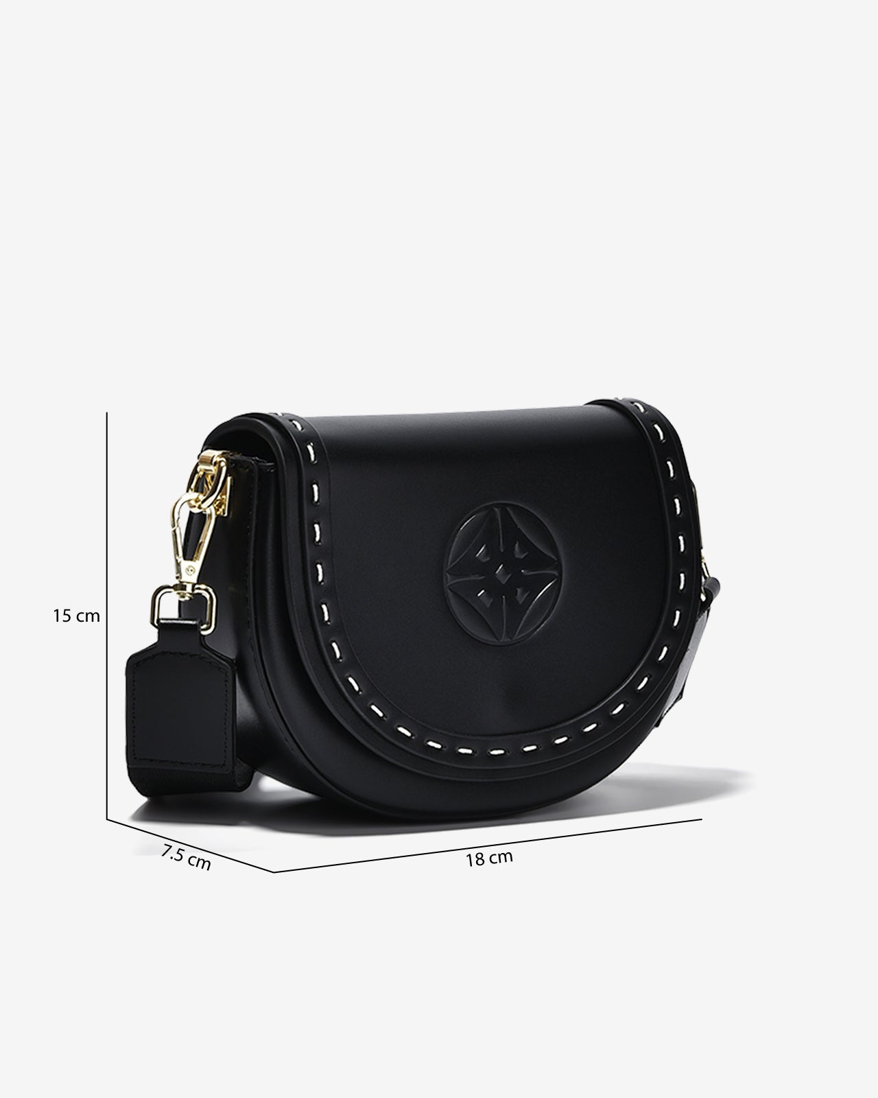 Túi Đeo Vai Viền Chỉ Nổi Zucia Into You N09-VS09-Đen Color1