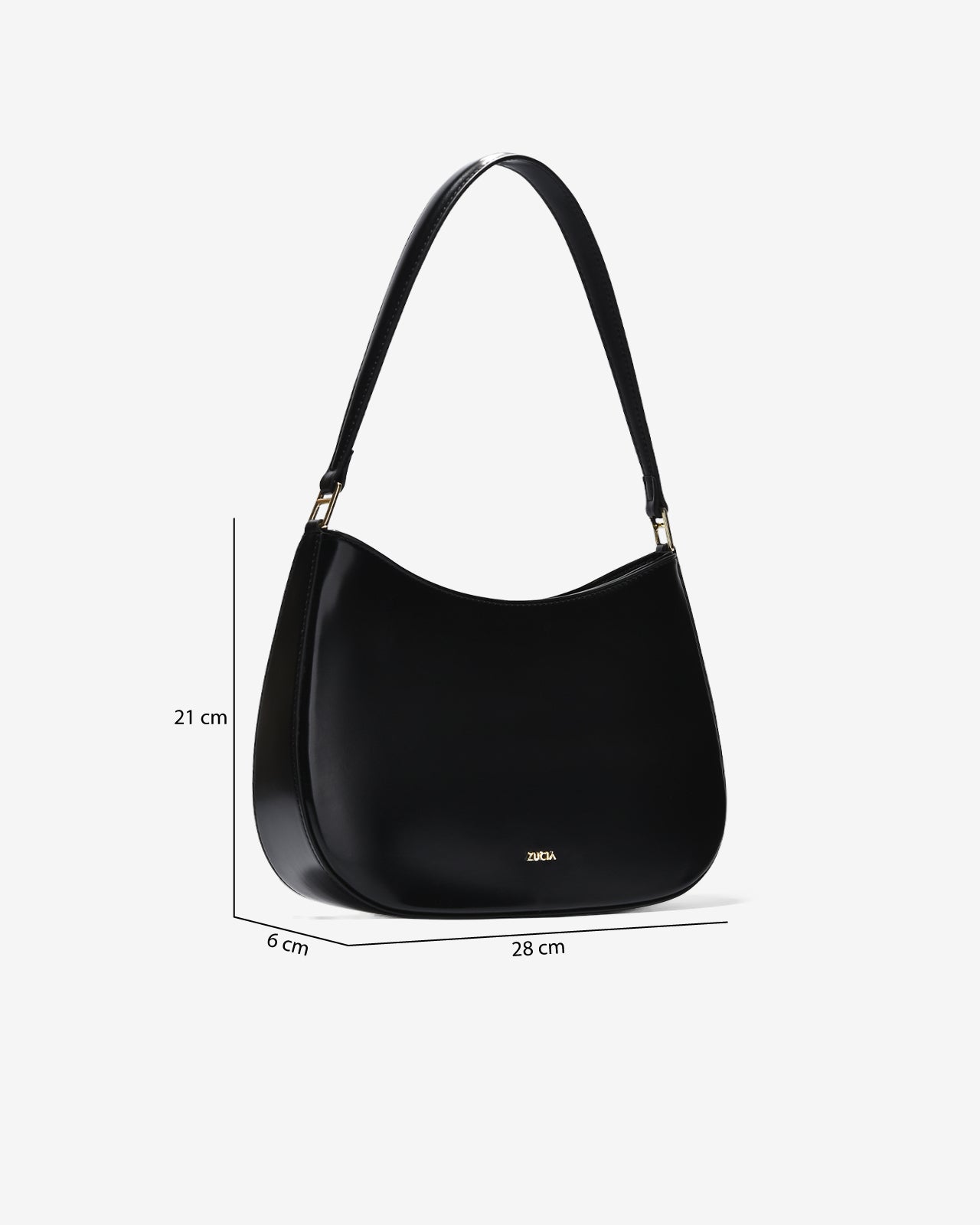 Túi Xách Tay Đeo Vai Hobo Dáng Thuyền Zucia InTo You N12-VS12-Đen Color1