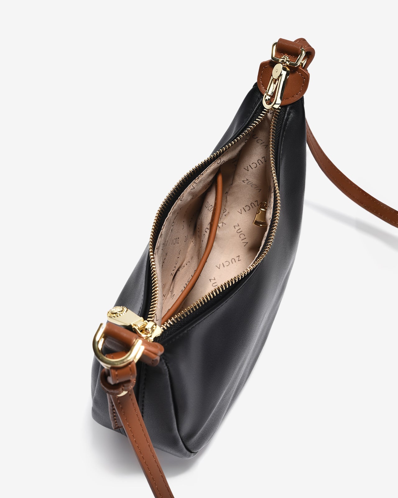 Túi Xách Tay Đeo Chéo Nữ Dáng Bán Nguyệt Zucia InTo You N13-VS13-Đen Color1