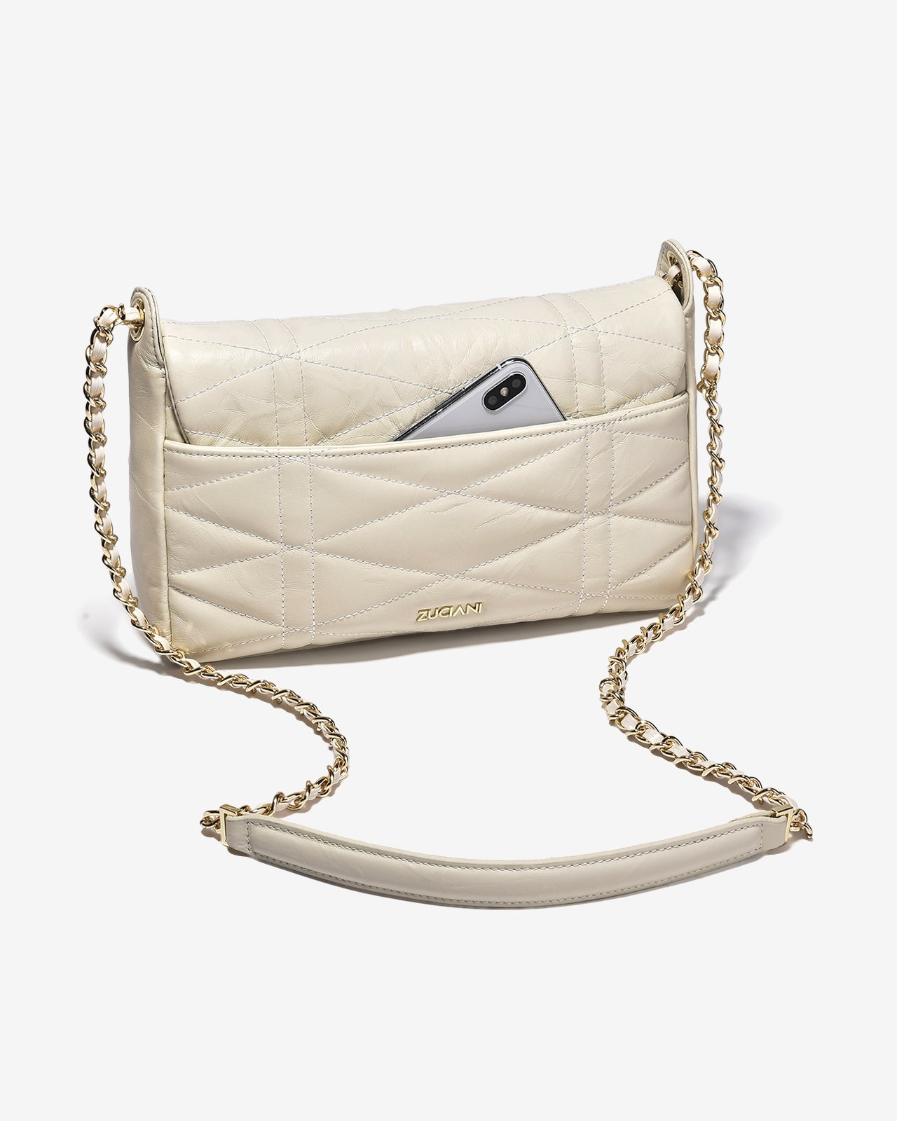 Túi Đeo Vai Dáng Chữ Nhật Zuciani Modern Divine N03-JC64-Kem Color1