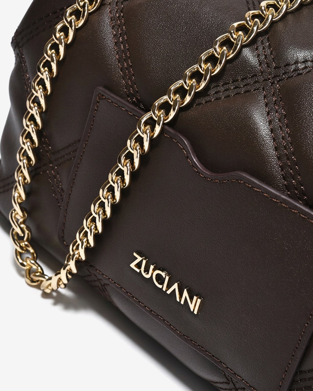 Túi Đeo Vai Chần Bông Dáng Chữ Nhật Zuciani Modern Divine N07-JC68-Nâu Color1