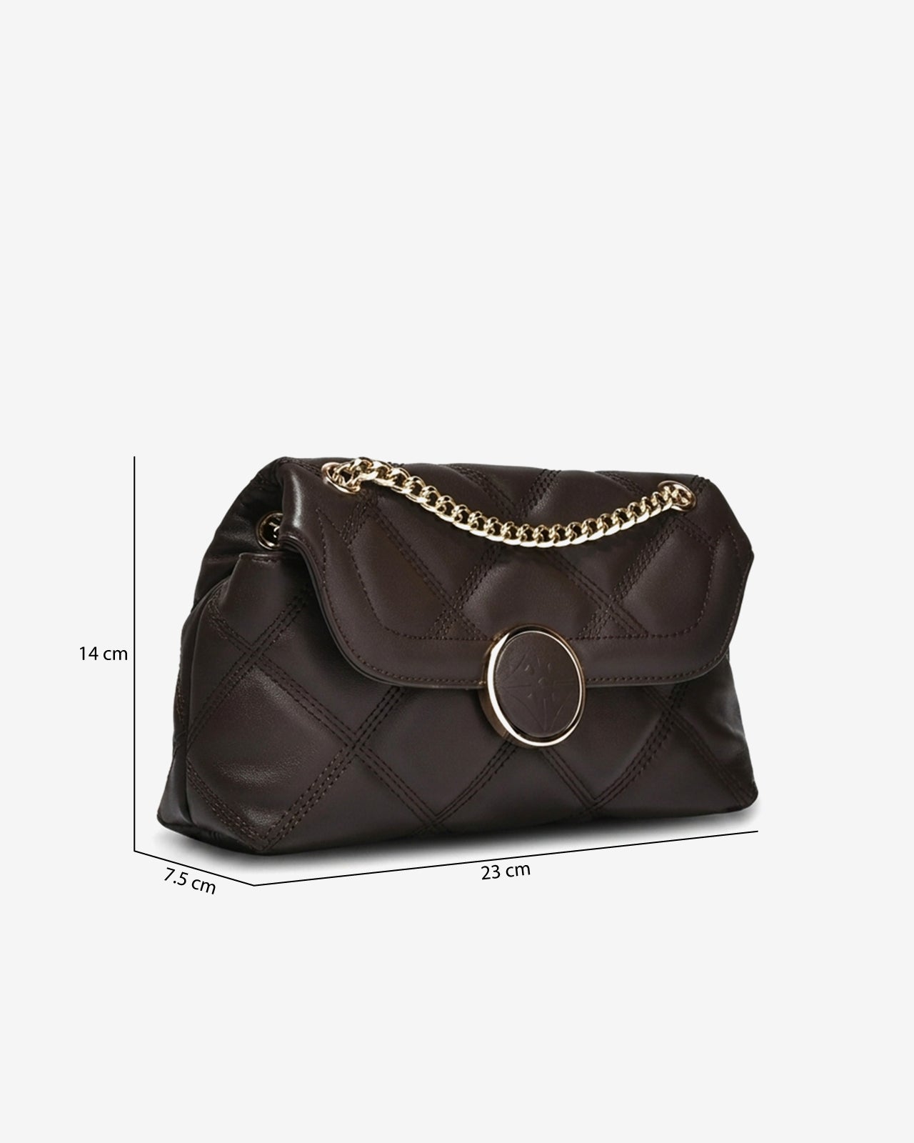 Túi Đeo Vai Chần Bông Dáng Chữ Nhật Zuciani Modern Divine N07-JC68-Nâu Color1