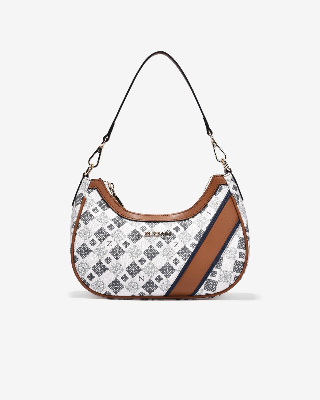 Túi Đeo Vai Hobo Phối Sọc Zuciani Mono La Fleur N05-JYP9-Xanh Color1First