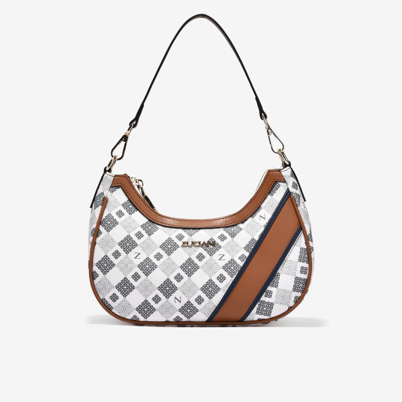 Túi Đeo Vai Hobo Phối Sọc Zuciani Mono La Fleur N04-JYP9Xanh Color1First