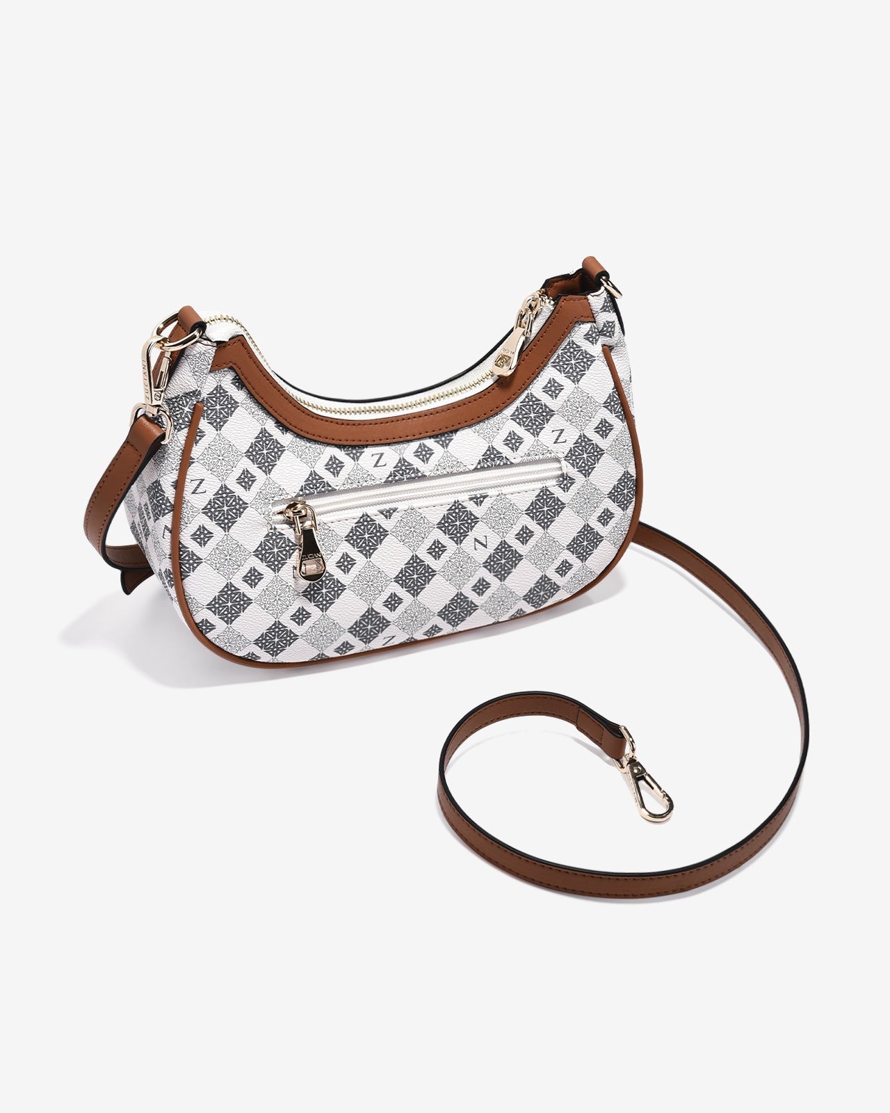 Túi Đeo Vai Hobo Phối Sọc Zuciani Mono La Fleur N05-JYP9-Xanh Color1