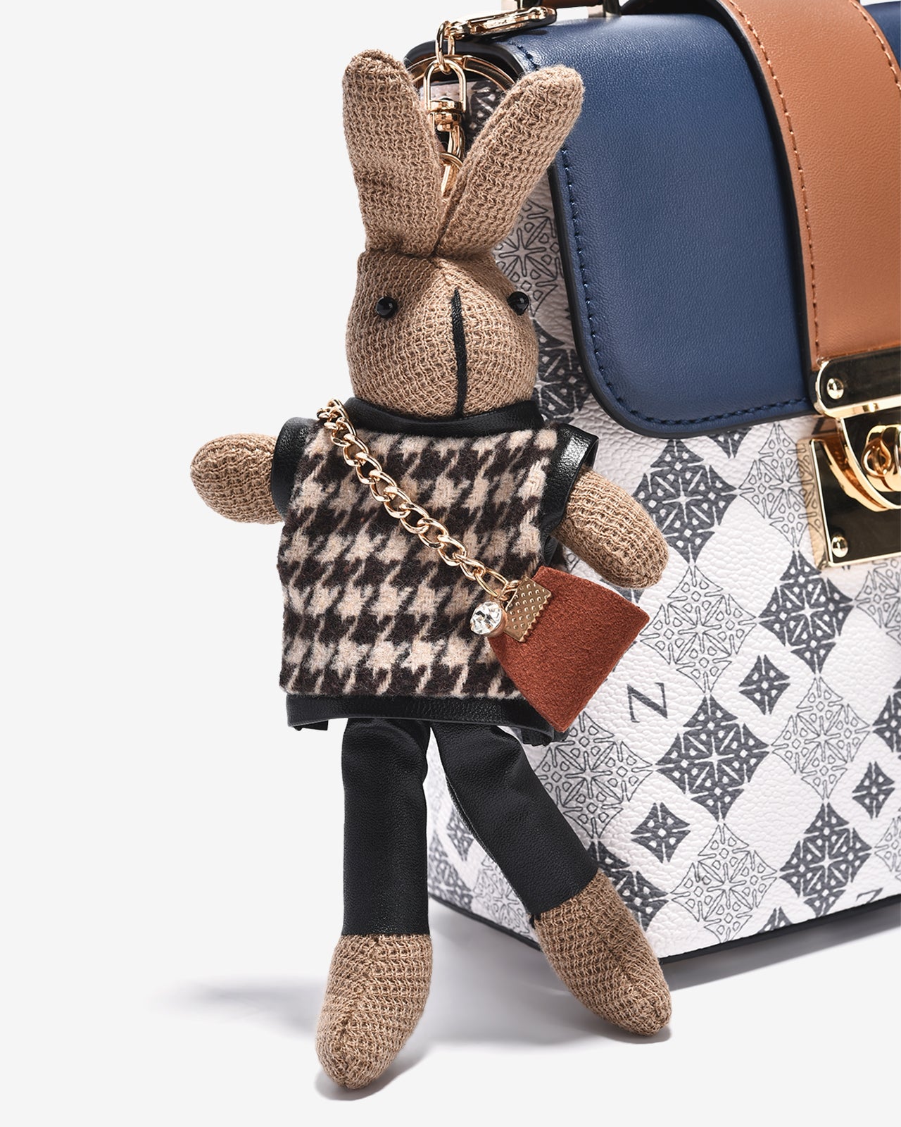 Túi Đeo Chéo Dạng Hộp Phối Phụ Kiện Zuciani Mono La Fleur N09-JYQ5-Xanh Color1