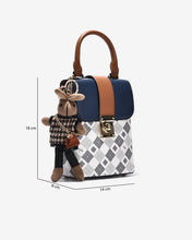 Túi Đeo Chéo Dạng Hộp Phối Phụ Kiện Zuciani Mono La Fleur N09-JYQ5-Xanh Color1