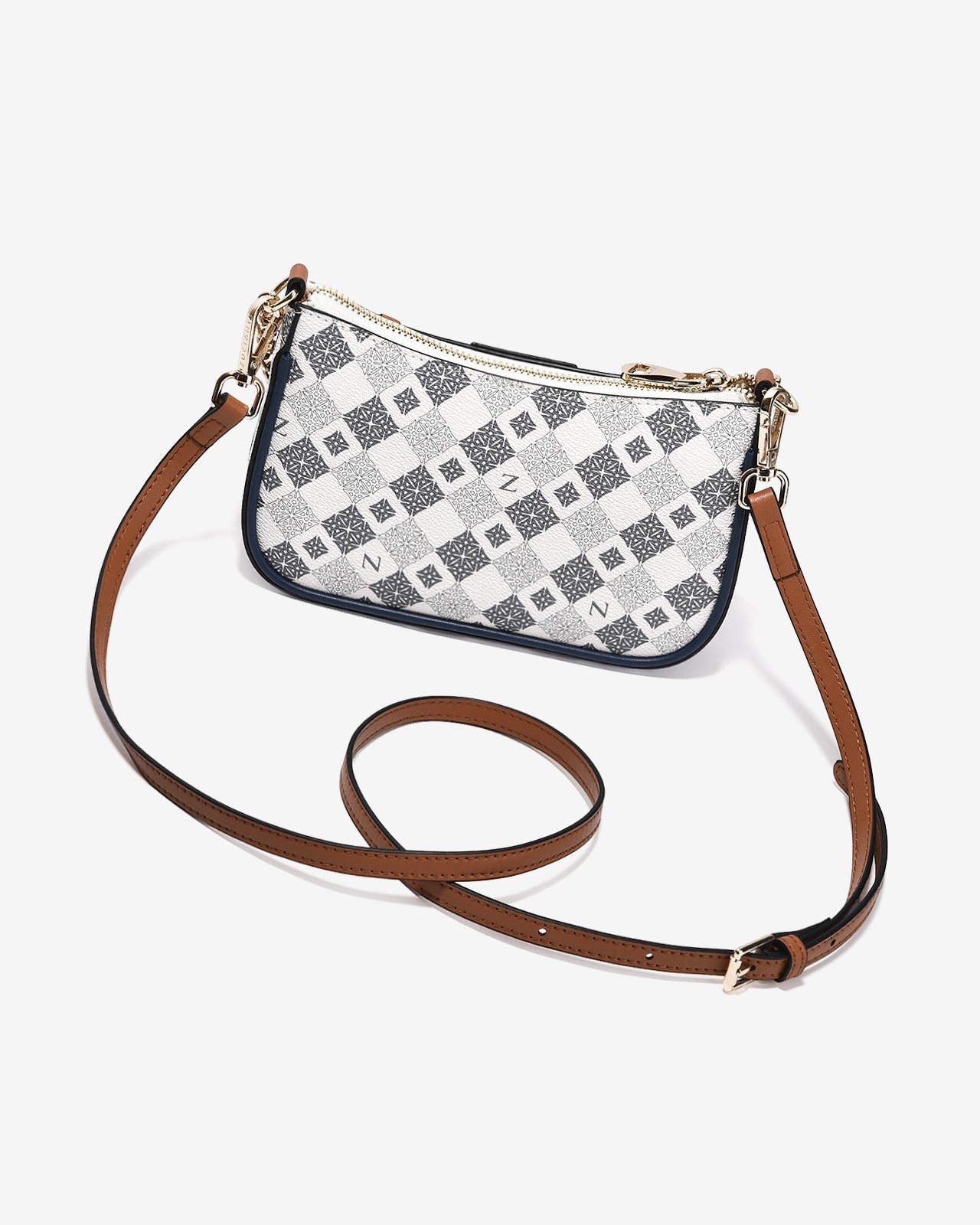 Túi Xách Tay Đeo Vai Baguette Zuciani Mono La Fleur N11-JYQ7-Xanh Color1