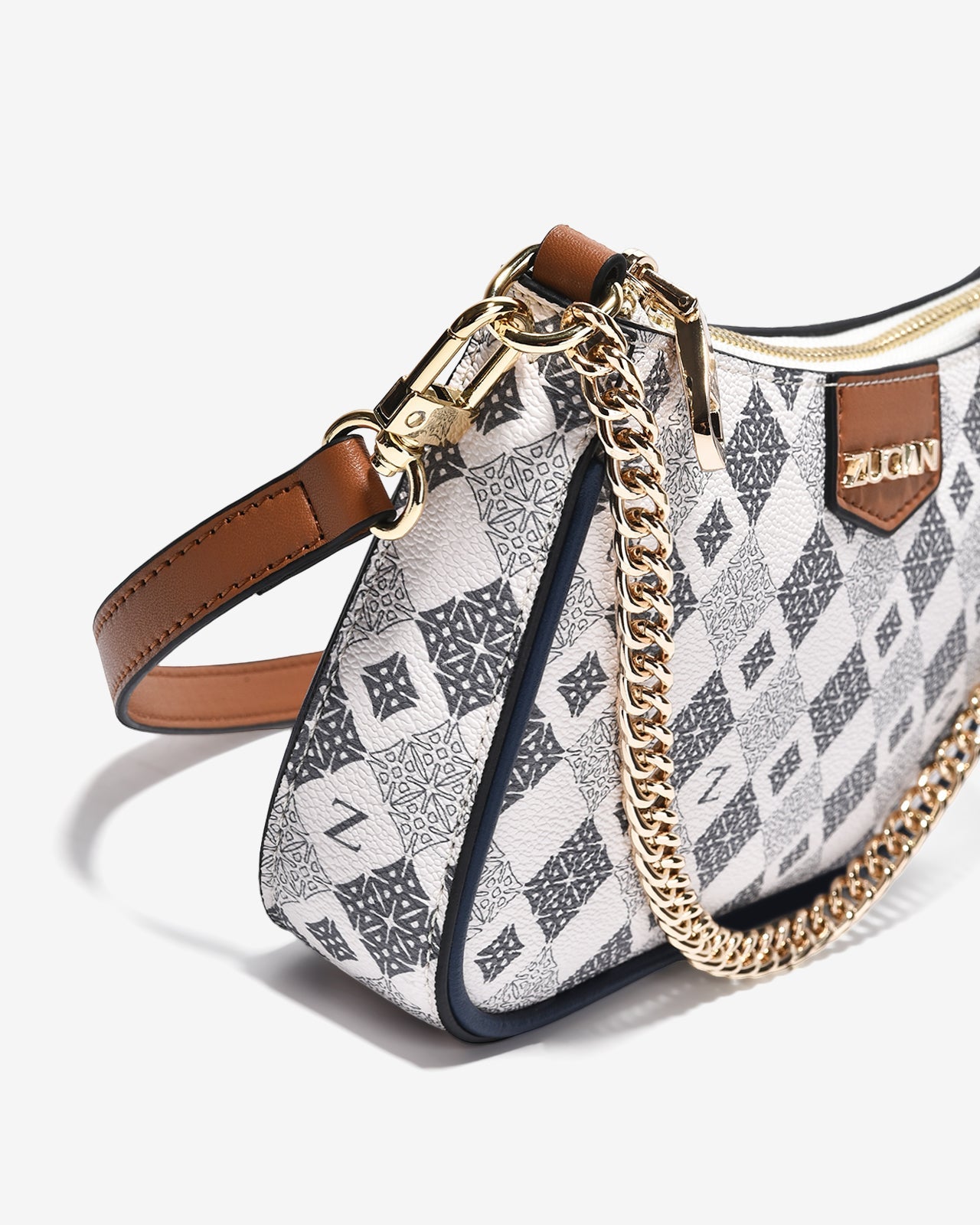 Túi Xách Tay Đeo Vai Baguette Zuciani Mono La Fleur N11-JYQ7-Xanh Color1