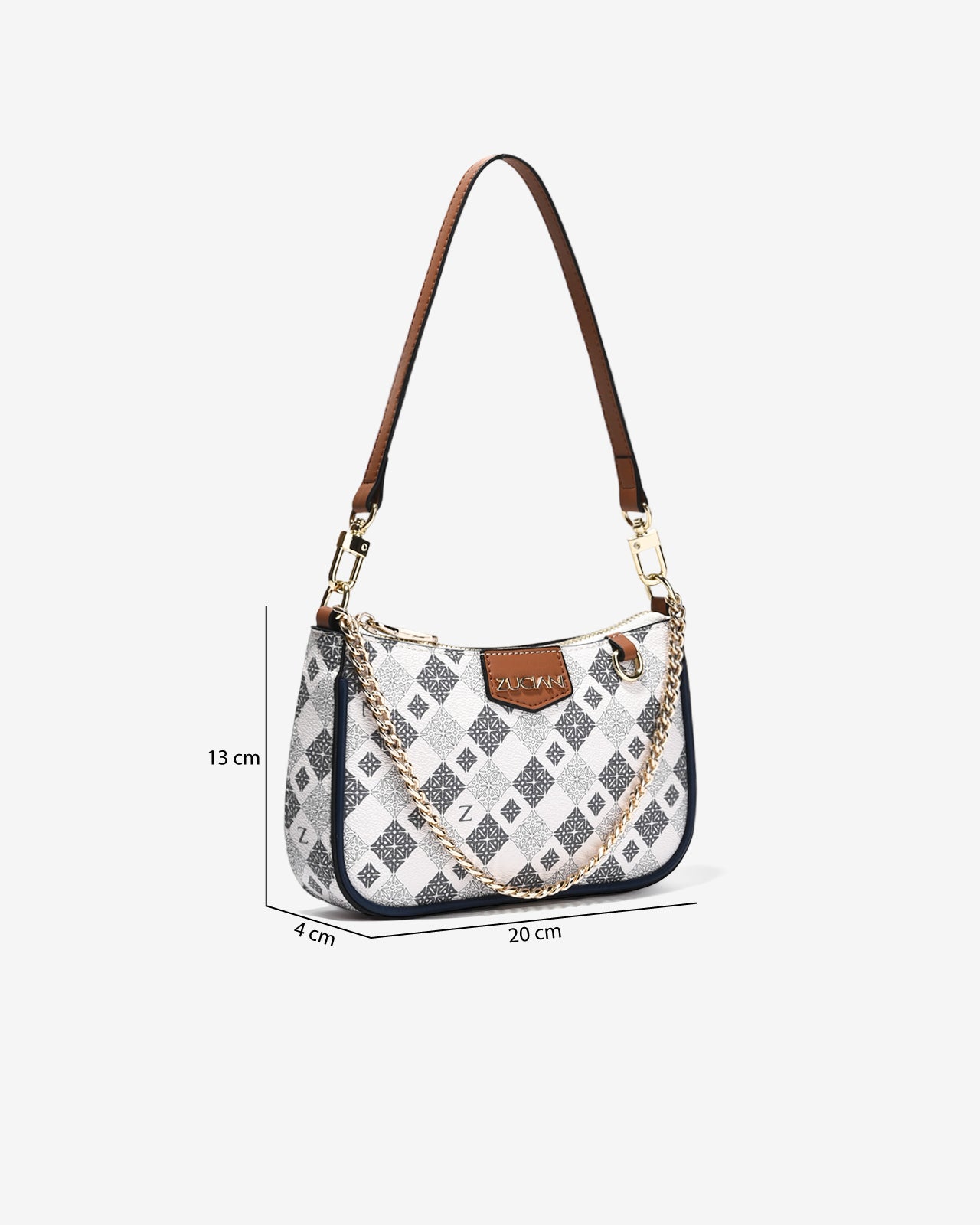 Túi Xách Tay Đeo Vai Baguette Zuciani Mono La Fleur N11-JYQ7-Xanh Color1