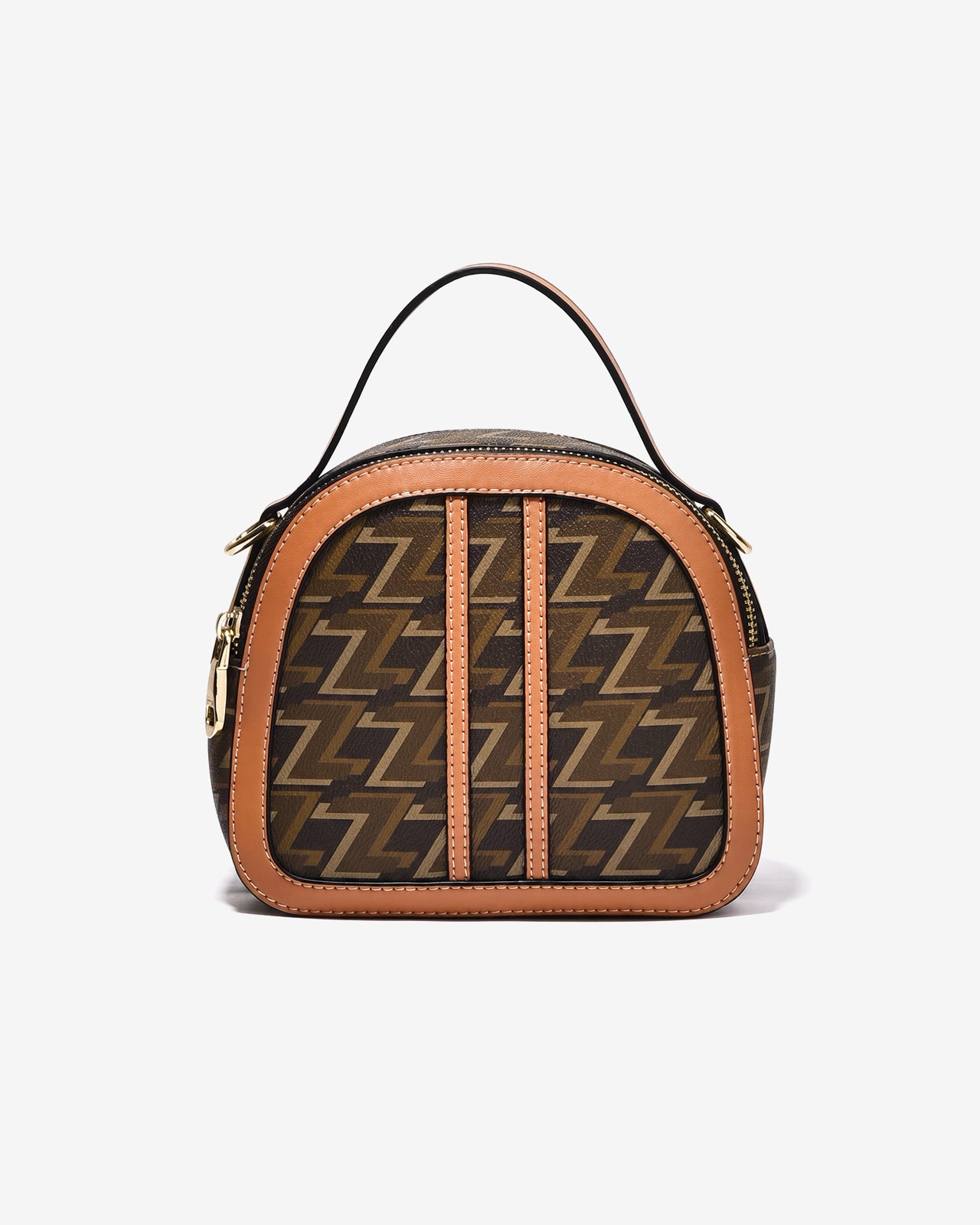 Túi Đeo Chéo Zuciani Khóa Kéo Đôi Monogram Zen N09-JYR9Nâu Color1First