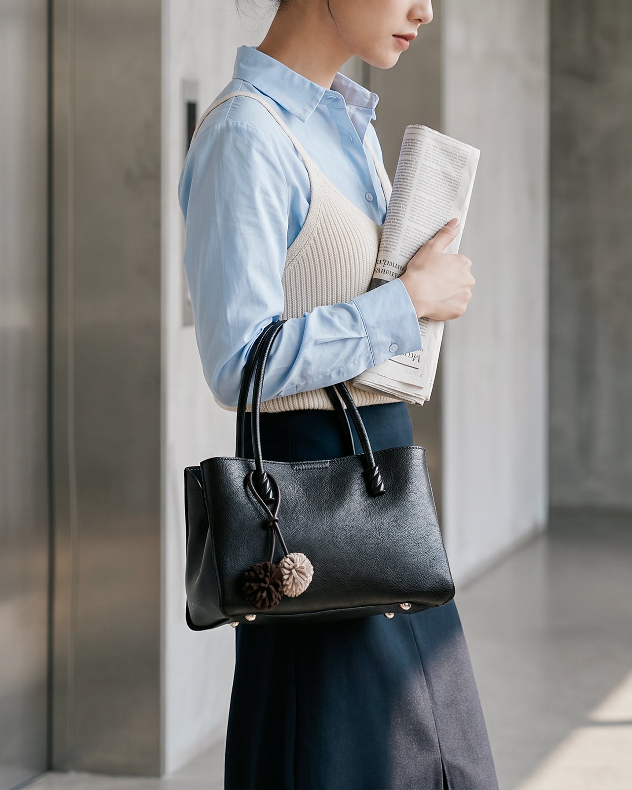 Túi Xách Nữ Phom Mềm Zucia Urban Muse N01-FE01Đen Color1