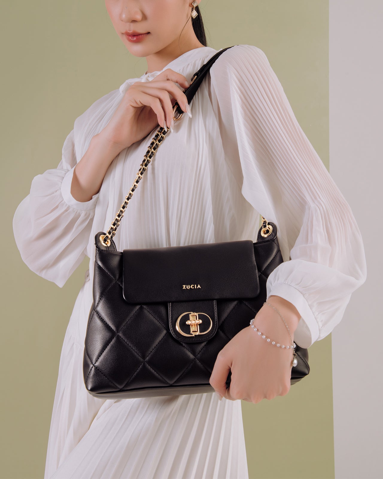 Túi Xách Tay Đeo Vai Zucia Absolute Beauty N04-JC52-Đen Color1