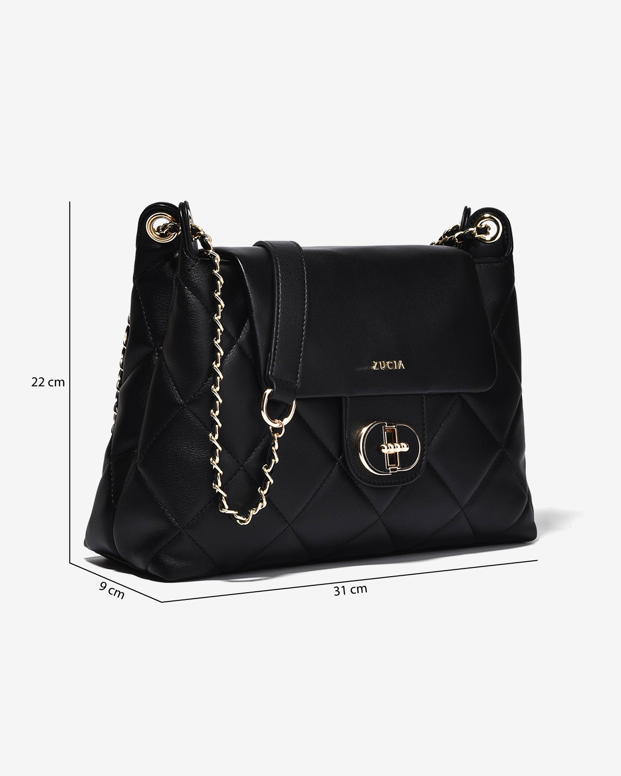 Túi Xách Tay Đeo Vai Zucia Absolute Beauty N04-JC52-Đen Color1