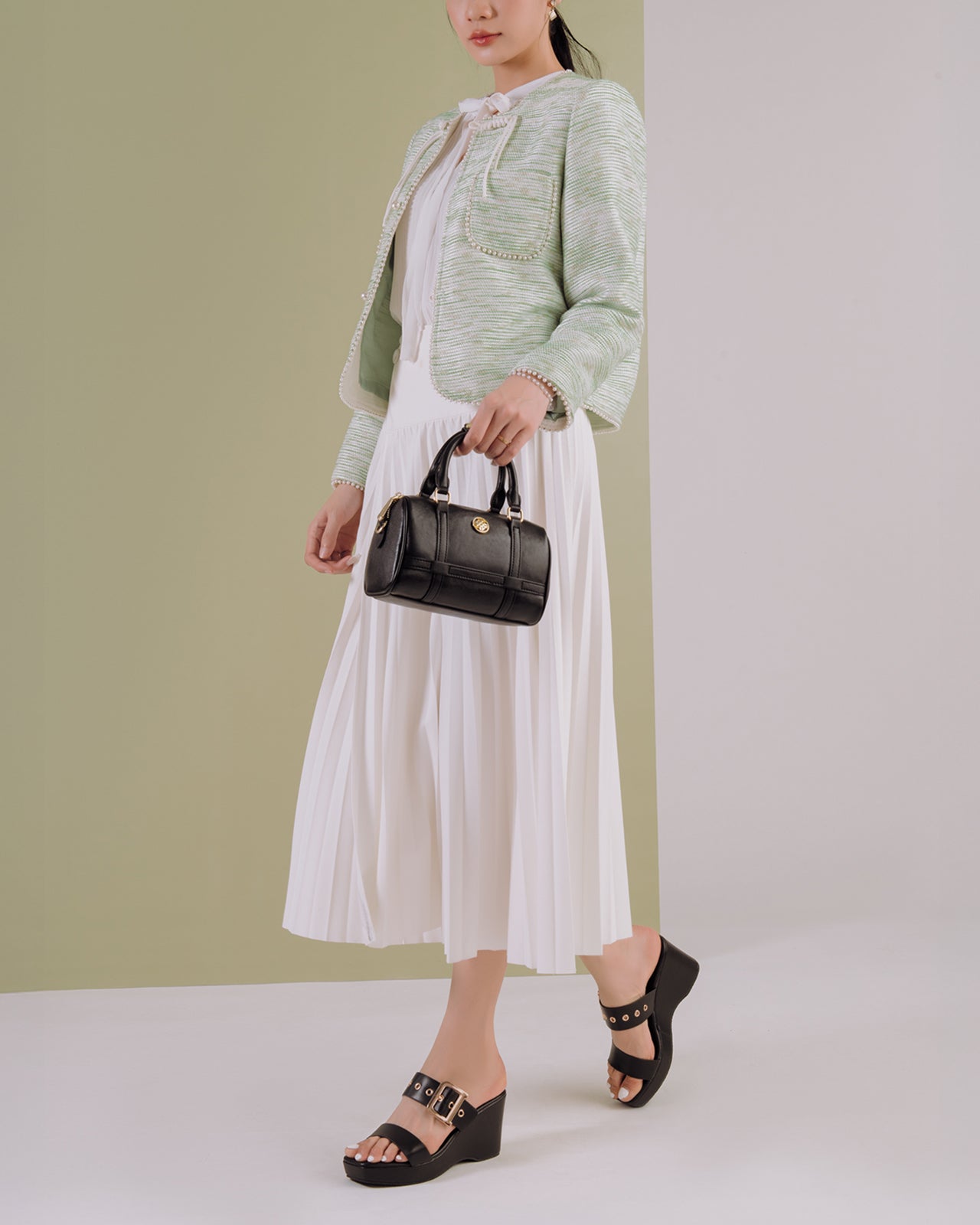 Túi Xách Tay Mini Boston Zucia Absolute Beauty N09-JC57-Đen Color1