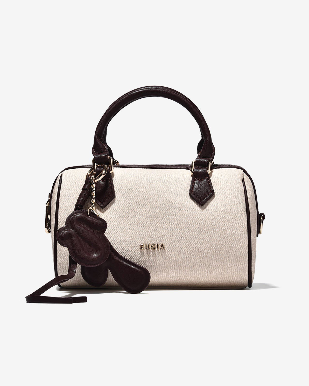 Túi Xách Zucia Dáng Barrel Phối Charm Urban Muse N08-JC79Kem Color1First