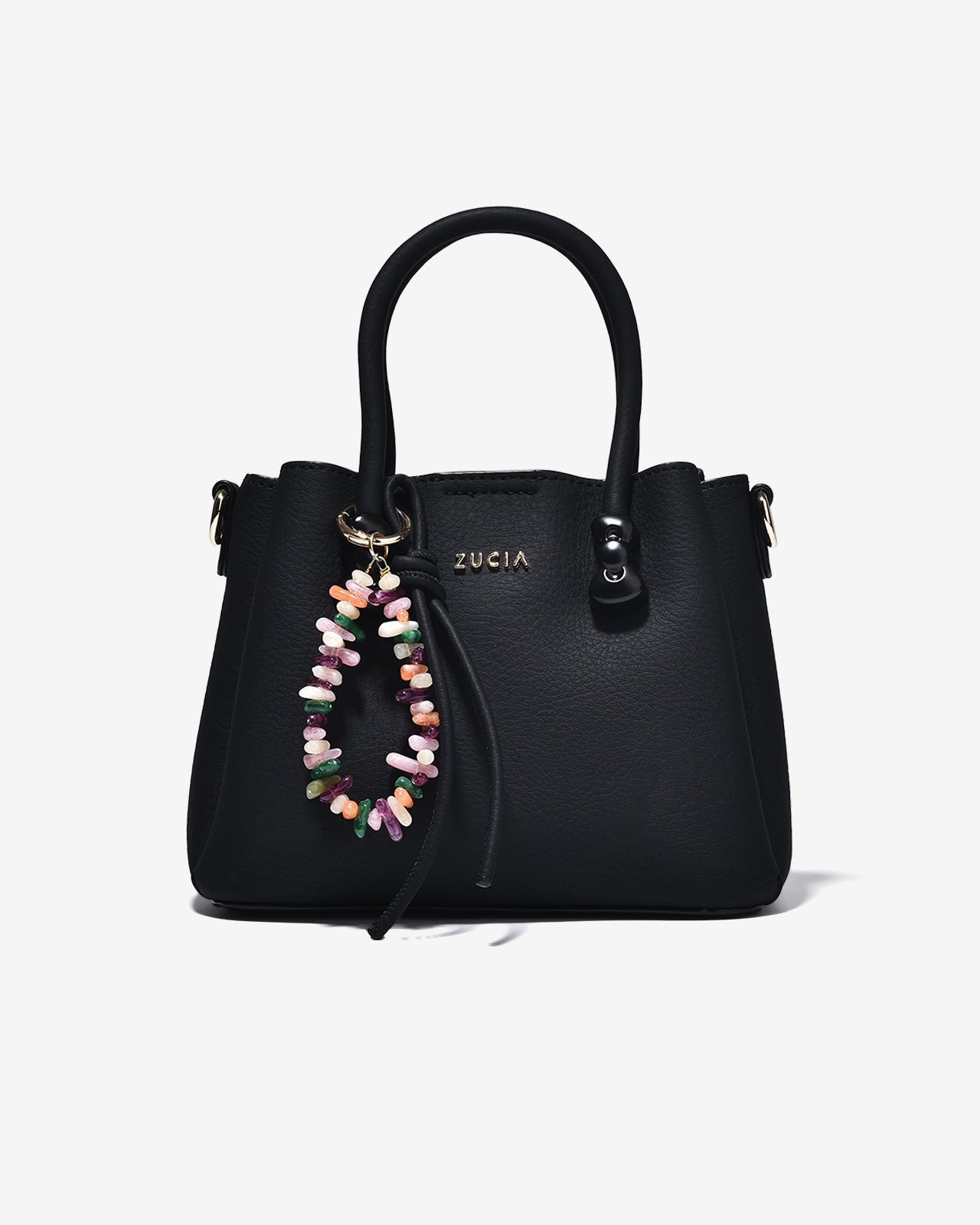 Túi Xách Tay Zucia Mini Tote Phối Charm Modern Divine N25-JC86Đen Color1First