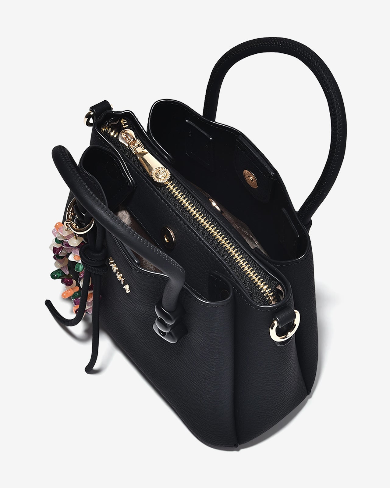 Túi Xách Tay Zucia Mini Tote Phối Charm Modern Divine N25-JC86Đen Color1