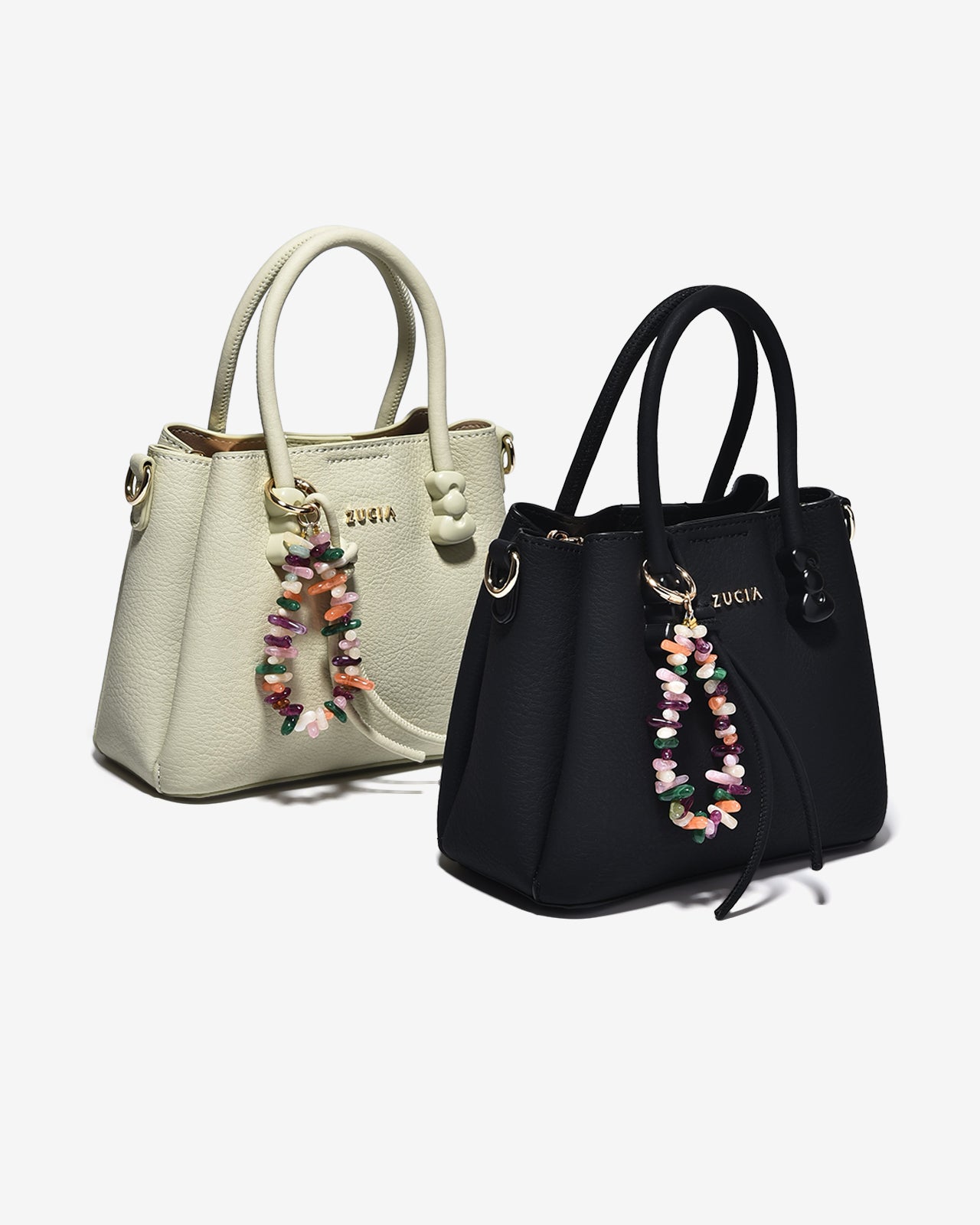 Túi Xách Tay Zucia Mini Tote Phối Charm Modern Divine N26-JC86Xanh Lá Color1