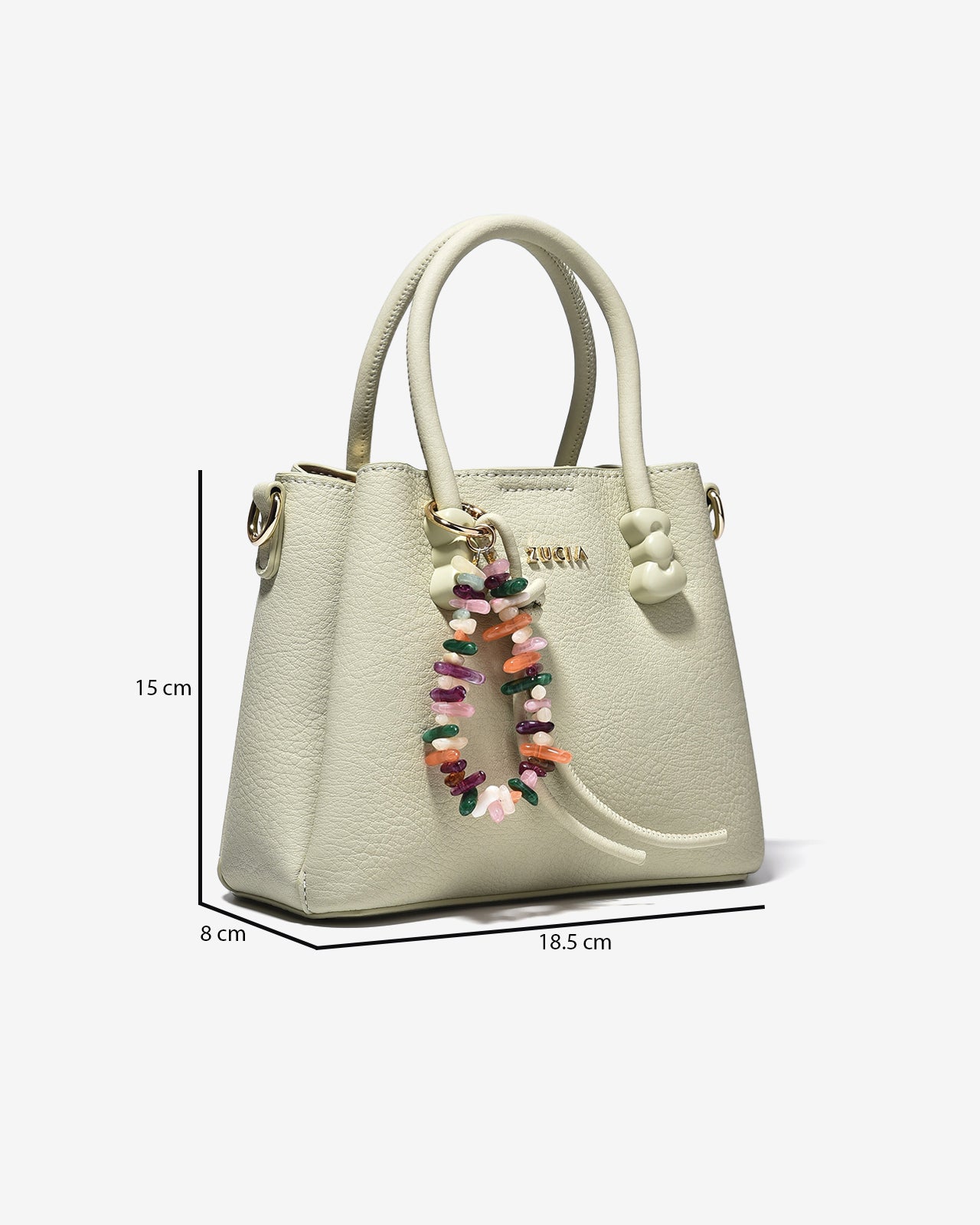 Túi Xách Tay Zucia Mini Tote Phối Charm Urban Muse N15-JC86Xanh Lá Color1