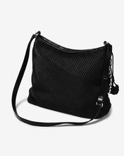 Túi Đeo Vai Dáng Hobo Vân Đan Phối Charm Zucia The Luminara N11-JS11Đen Color1