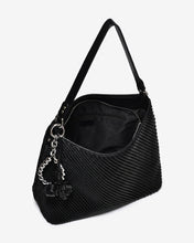 Túi Đeo Vai Dáng Hobo Vân Đan Phối Charm Zucia The Luminara N11-JS11Đen Color1