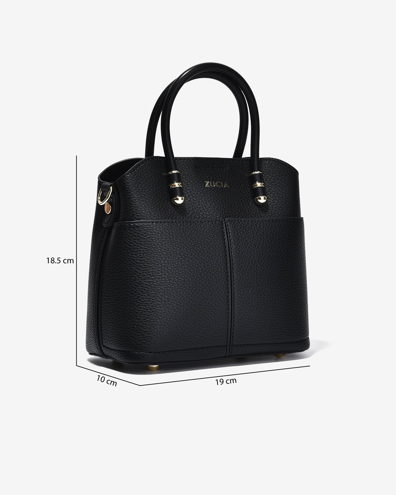 Túi Xách Tay Đeo Chéo Vân Da Mềm Zucia Into You N02-VS02-Đen Color1