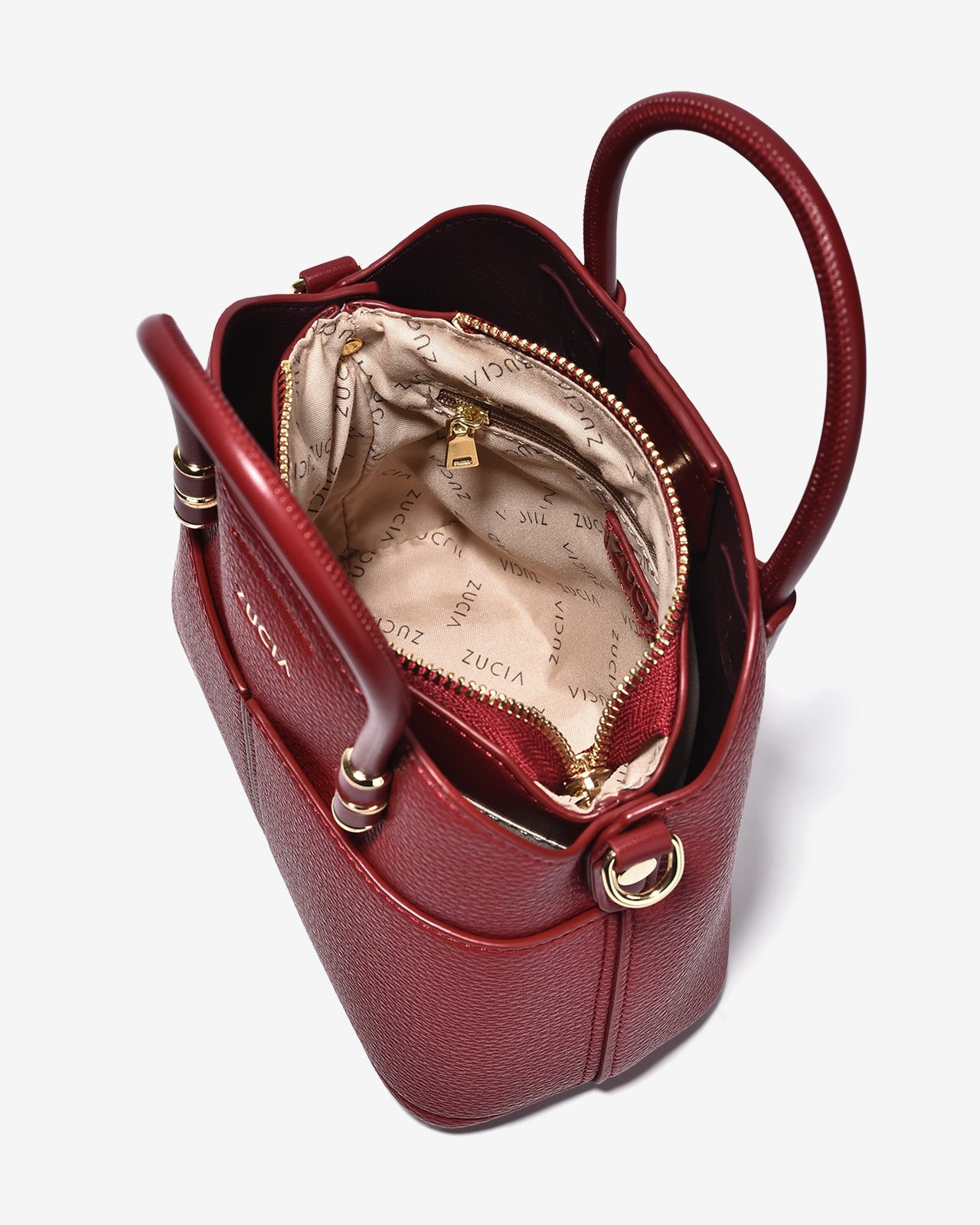 Túi Xách Tay Đeo Chéo Vân Da Mềm Zucia Into You N02-VS02-Đỏ Color1