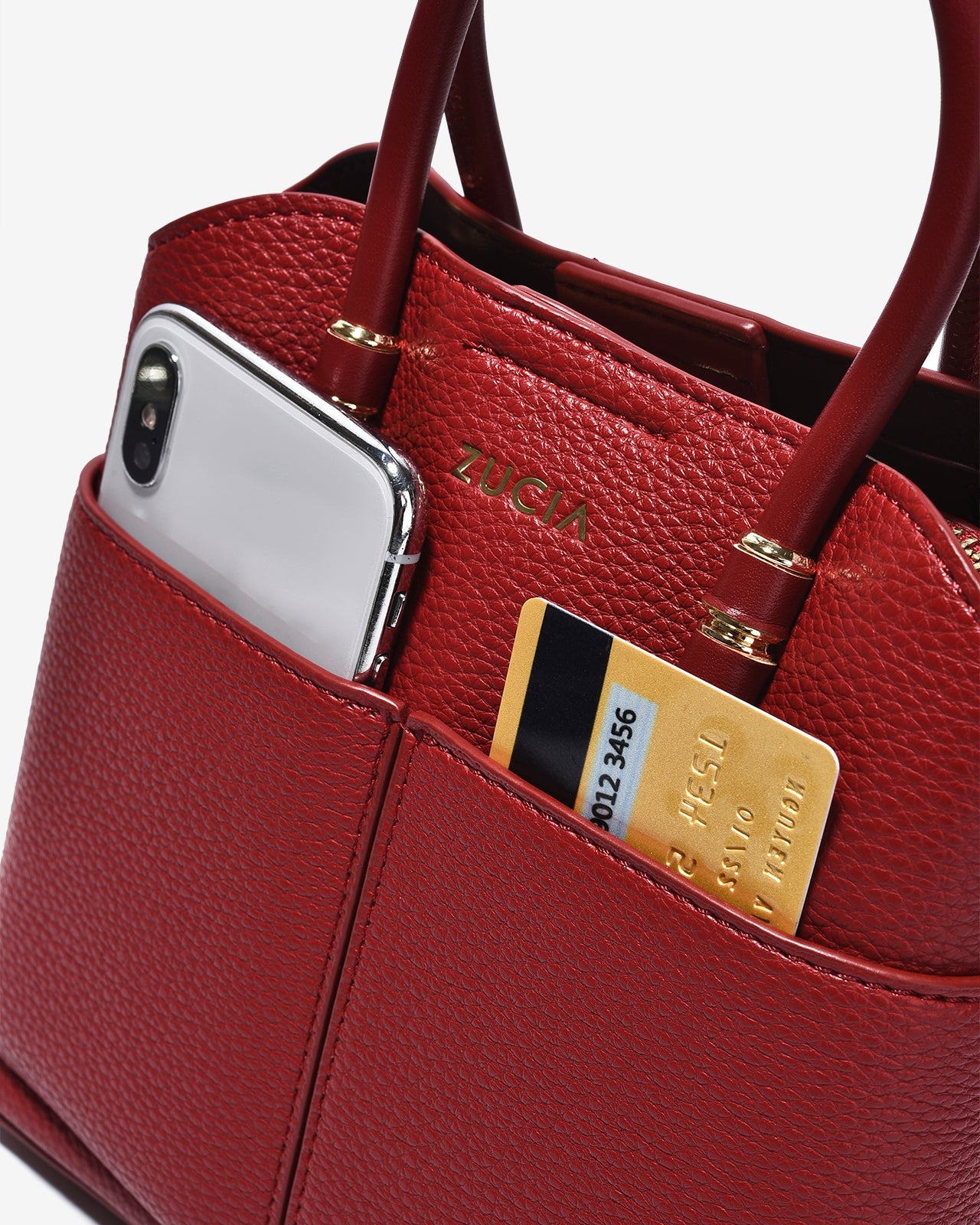 Túi Xách Tay Đeo Chéo Vân Da Mềm Zucia Into You N02-VS02-Đỏ Color1