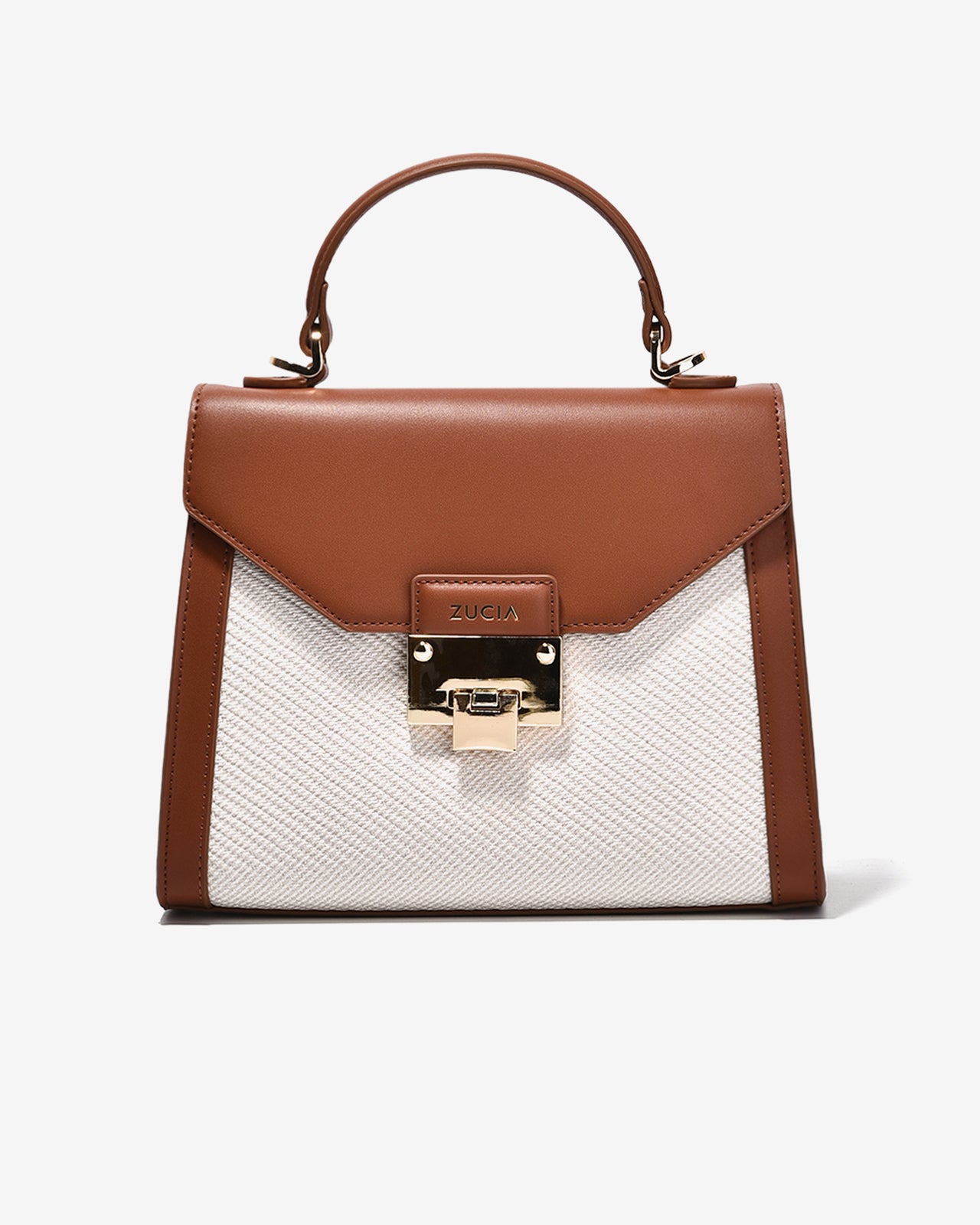 Túi Xách Tay Dáng Hộp Hoạ Tiết Đan Zucia Into You N06-VS06-Nâu Color1First