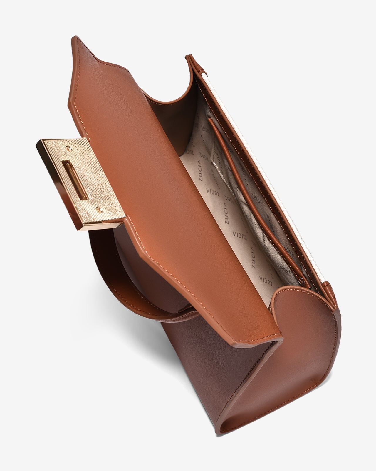 Túi Xách Tay Dáng Hộp Hoạ Tiết Đan Zucia Into You N06-VS06-Nâu Color1