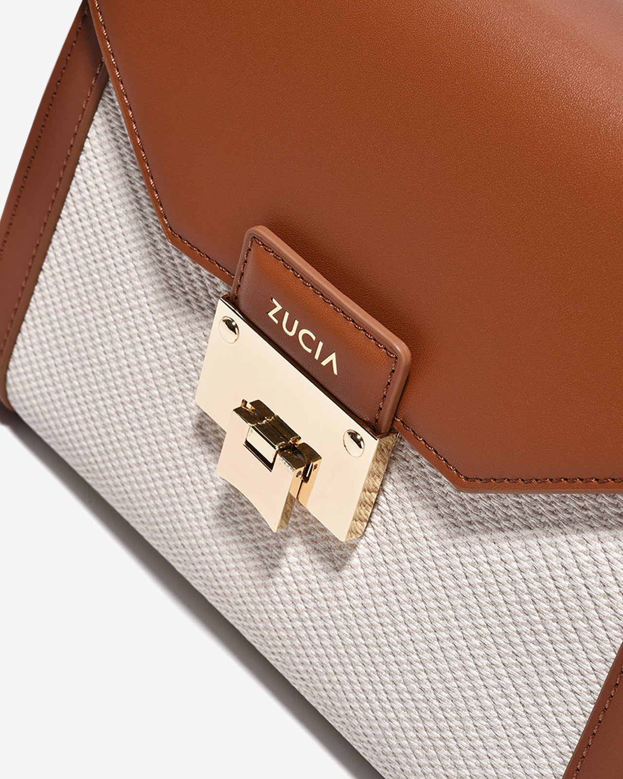 Túi Xách Tay Dáng Hộp Hoạ Tiết Đan Zucia Into You N06-VS06-Nâu Color1