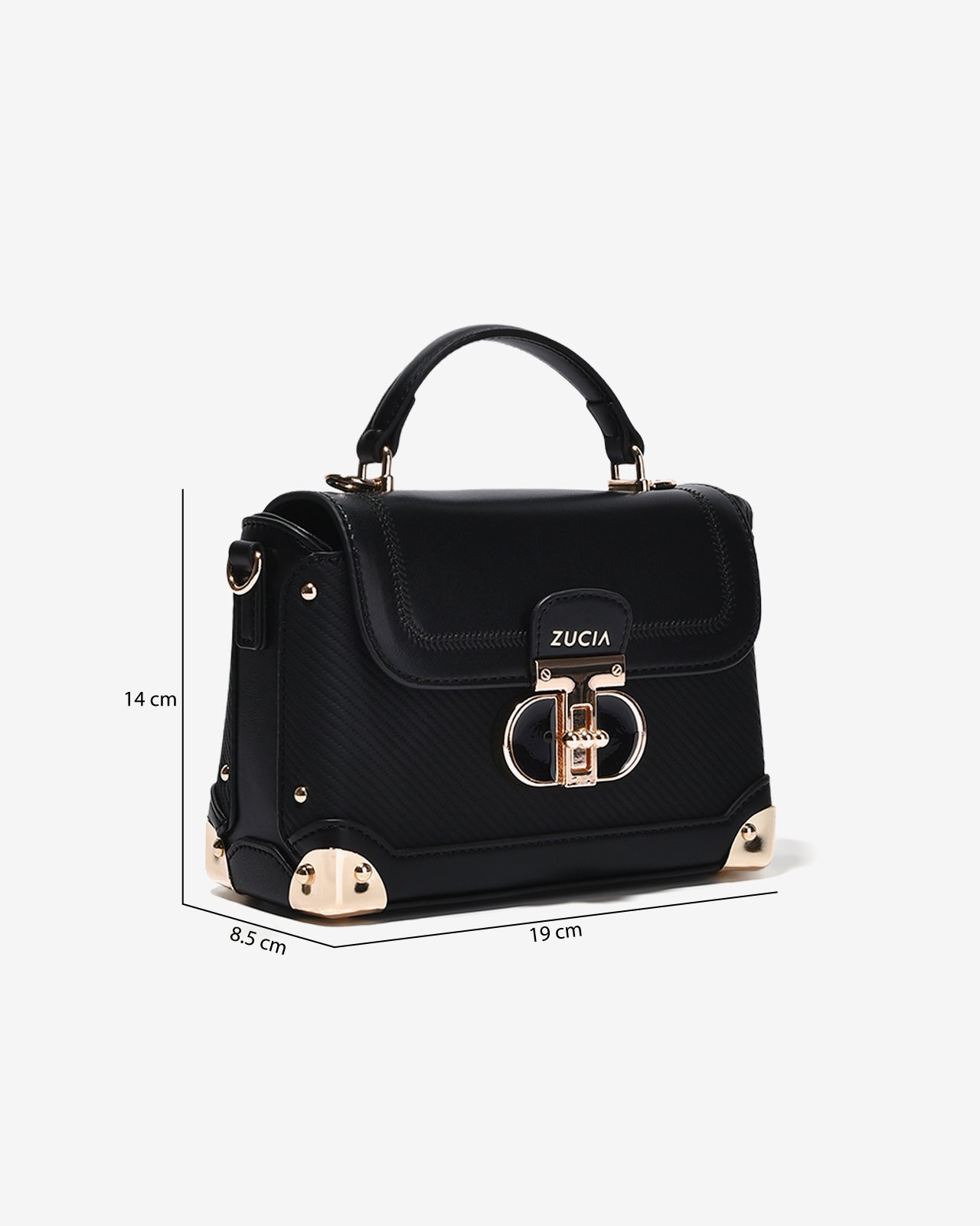 Túi Cốp Xách Tay Đeo Vai Nắp Cài Zucia Into You N07-VS07-Đen Color1