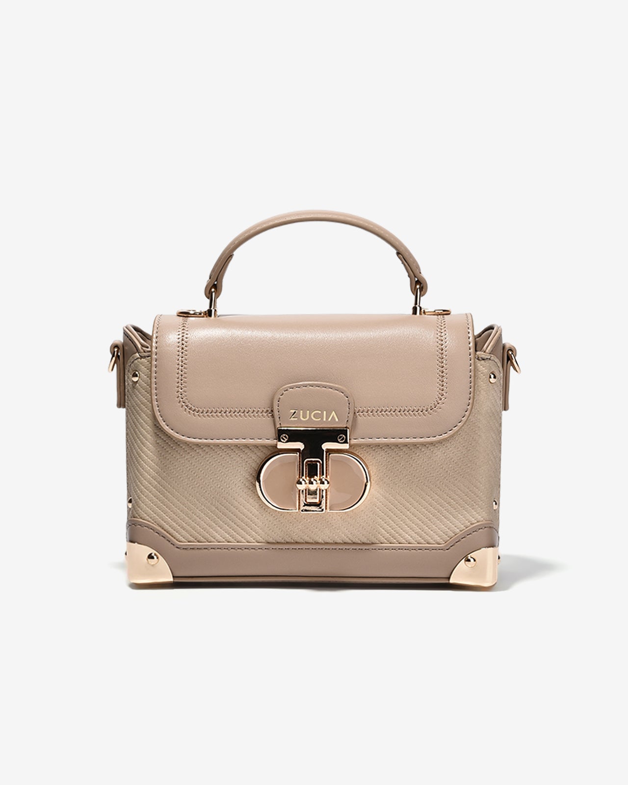 Túi Xách Tay Đeo Vai Nắp Cài Zucia Into You N07-VS07Kem Color1First