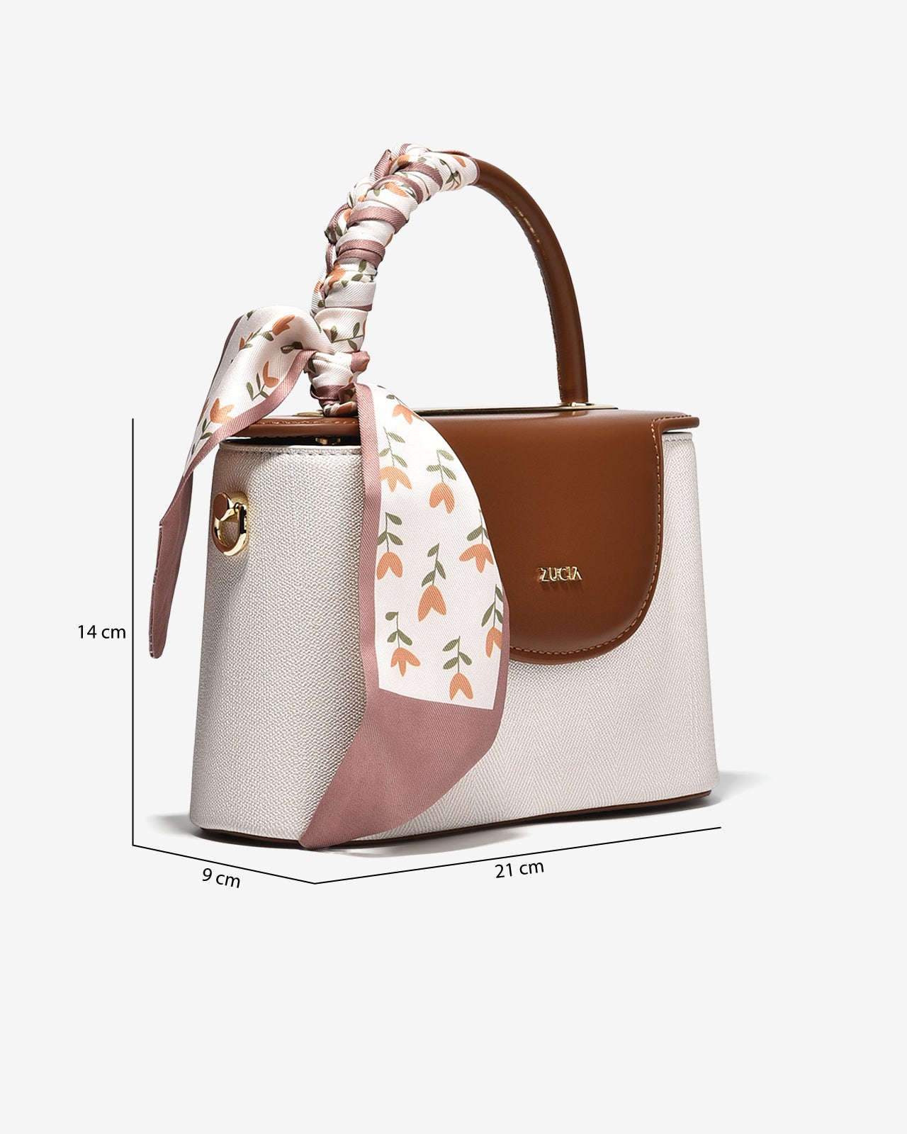 Túi Xách Tay Đeo Chéo Dáng Hộp Zucia InTo You N16-VS16-Kem Color1