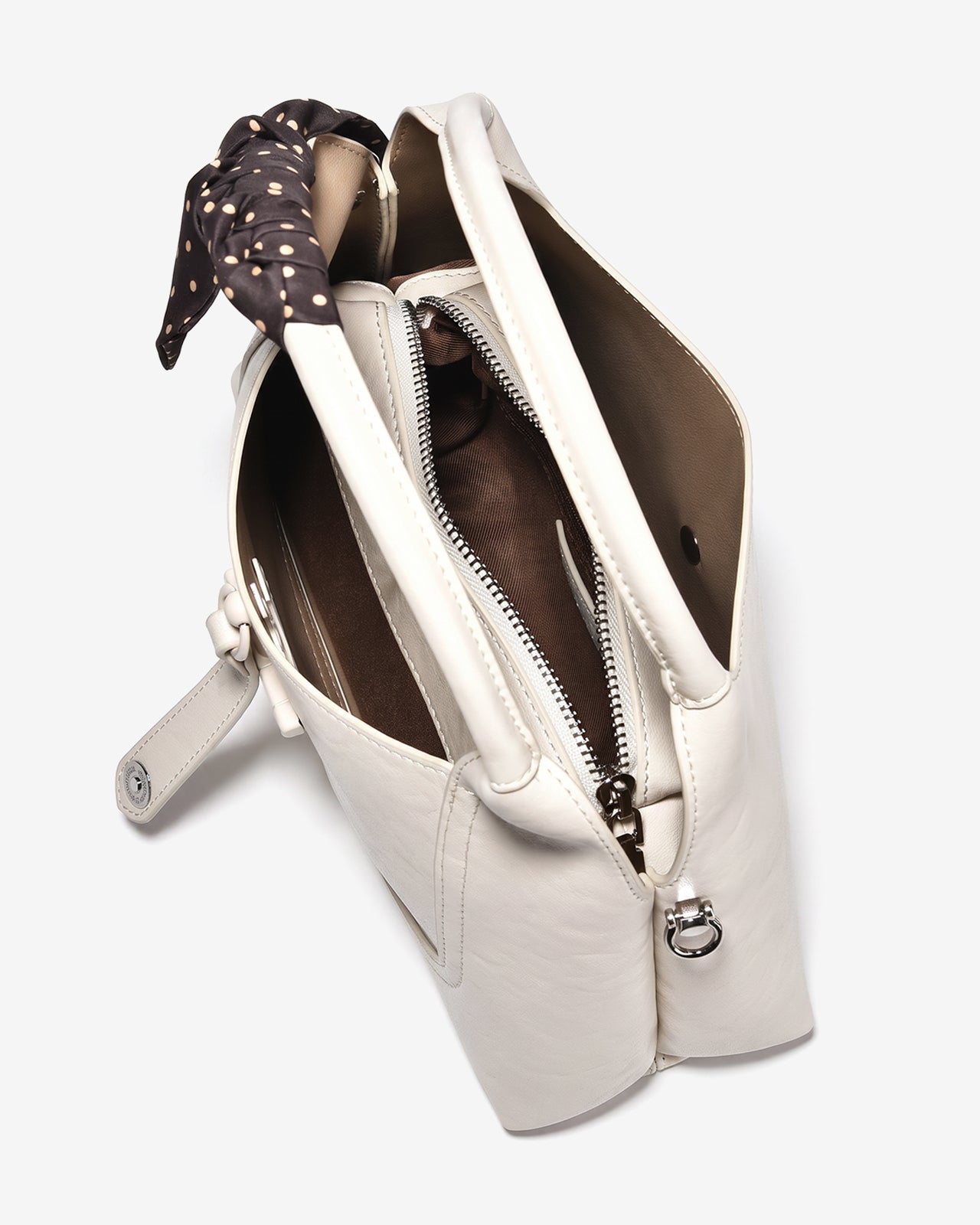 Túi Xách Tay Dáng Hobo Phối Khăn Zuciani Urban Muse 02-FE02Kem Color1