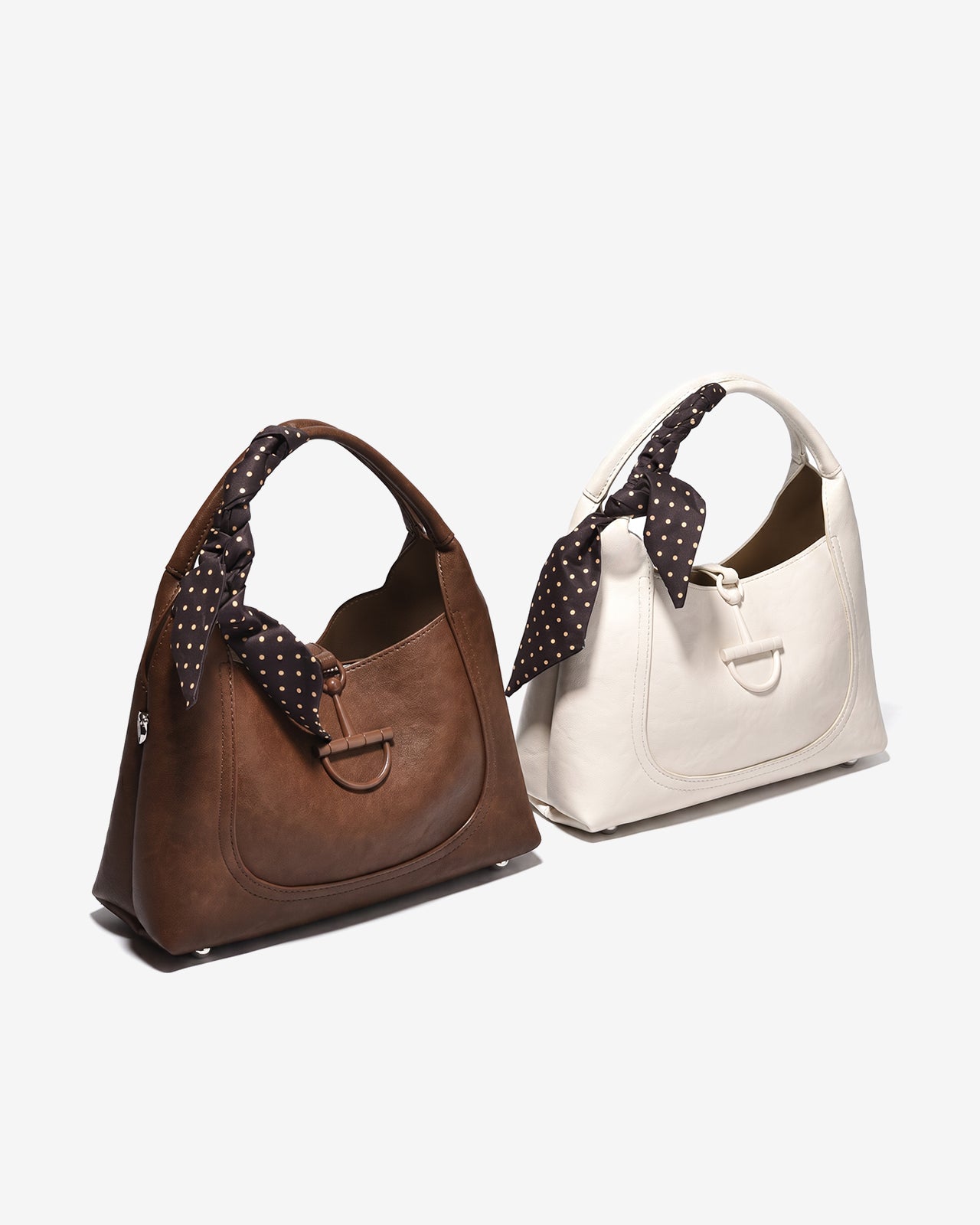 Túi Xách Tay Dáng Hobo Phối Khăn Zuciani Urban Muse 02-FE02Kem Color1