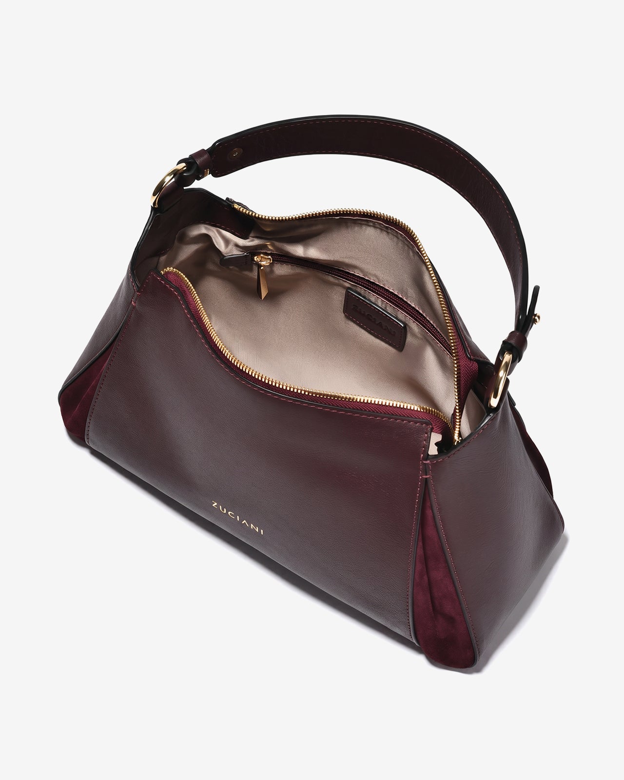 Túi Xách Dáng Hobo Vân Da Zuciani La Elegante N.67-IT67Đỏ Color1