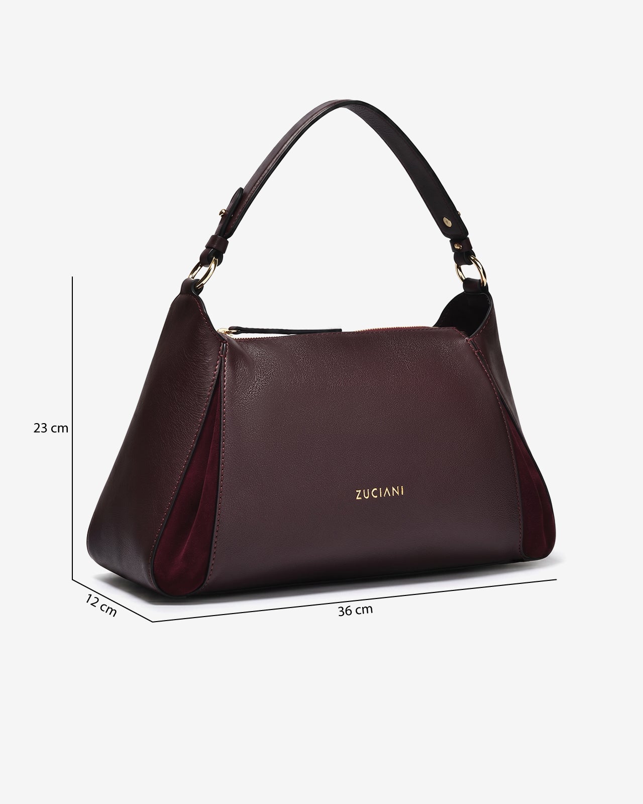Túi Xách Dáng Hobo Vân Da Zuciani La Elegante N.67-IT67Đỏ Color1